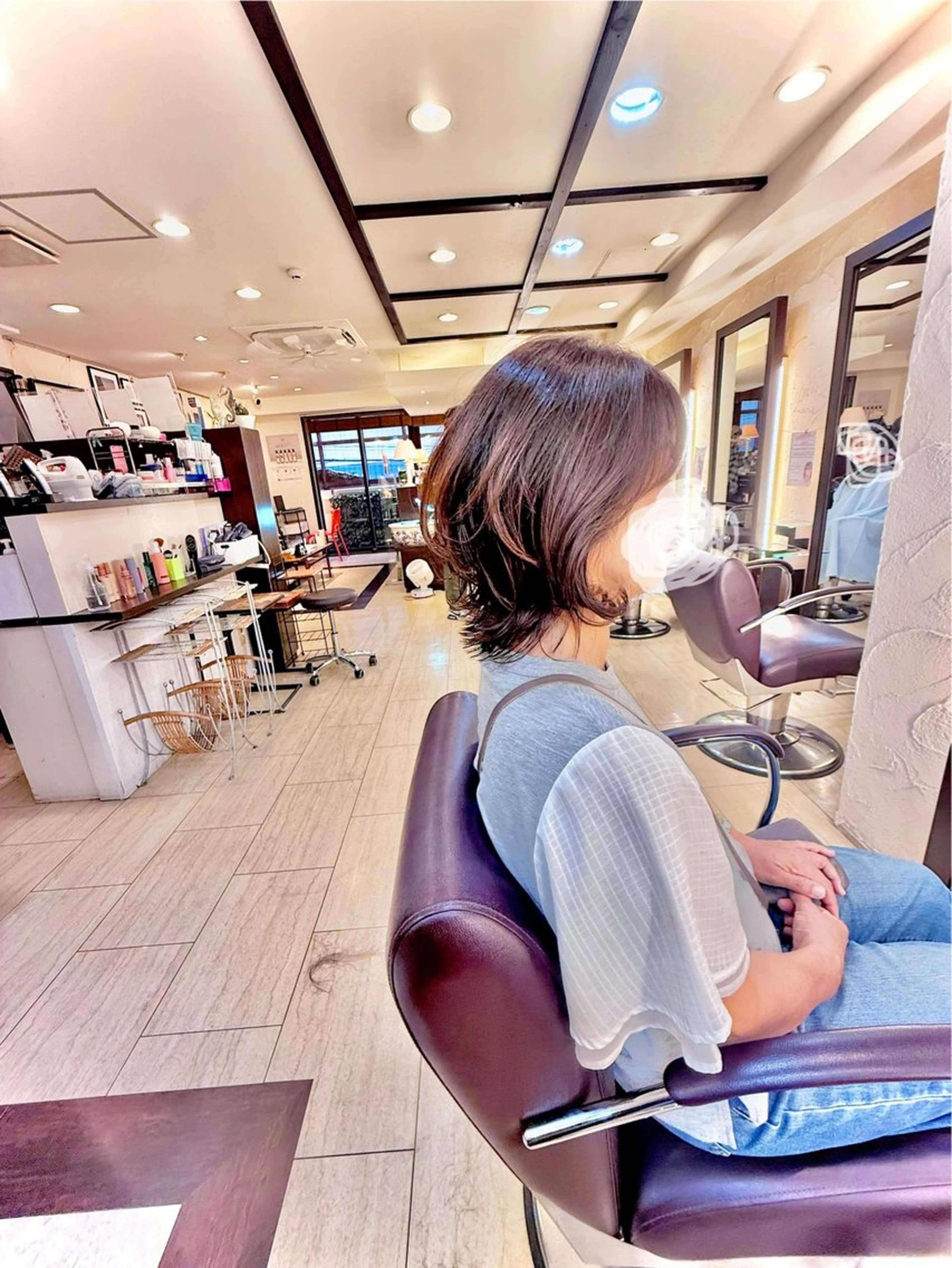 ミディアム ミディアムパーマ くびれヘア ブルジオン Bourgeon by BCBG所属・青山 光のヘアスタイル