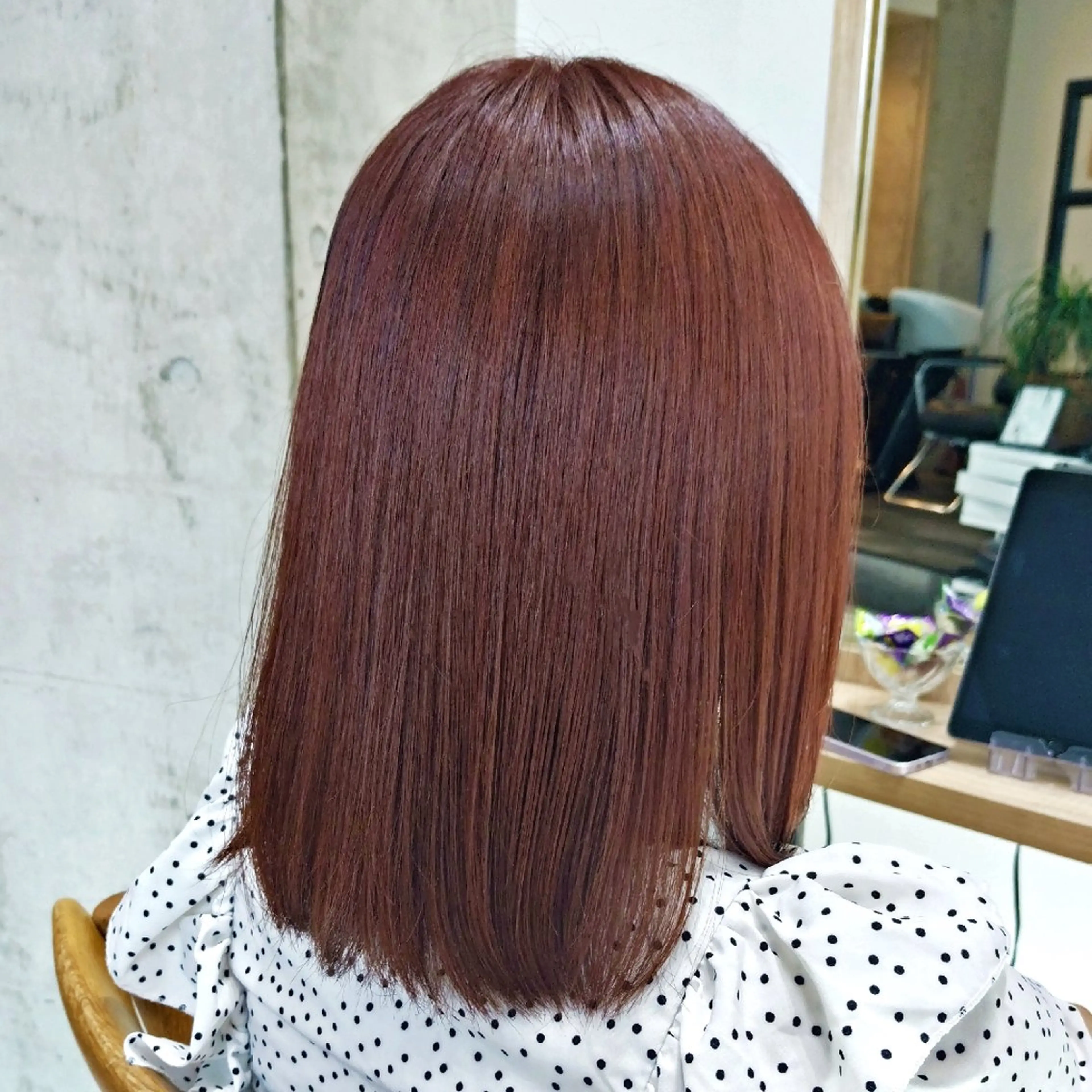 ミディアム カラー カット ヘアカラー トリートメント ヘアアレンジ/柔らか 艶カラー/AKARIのヘアスタイル