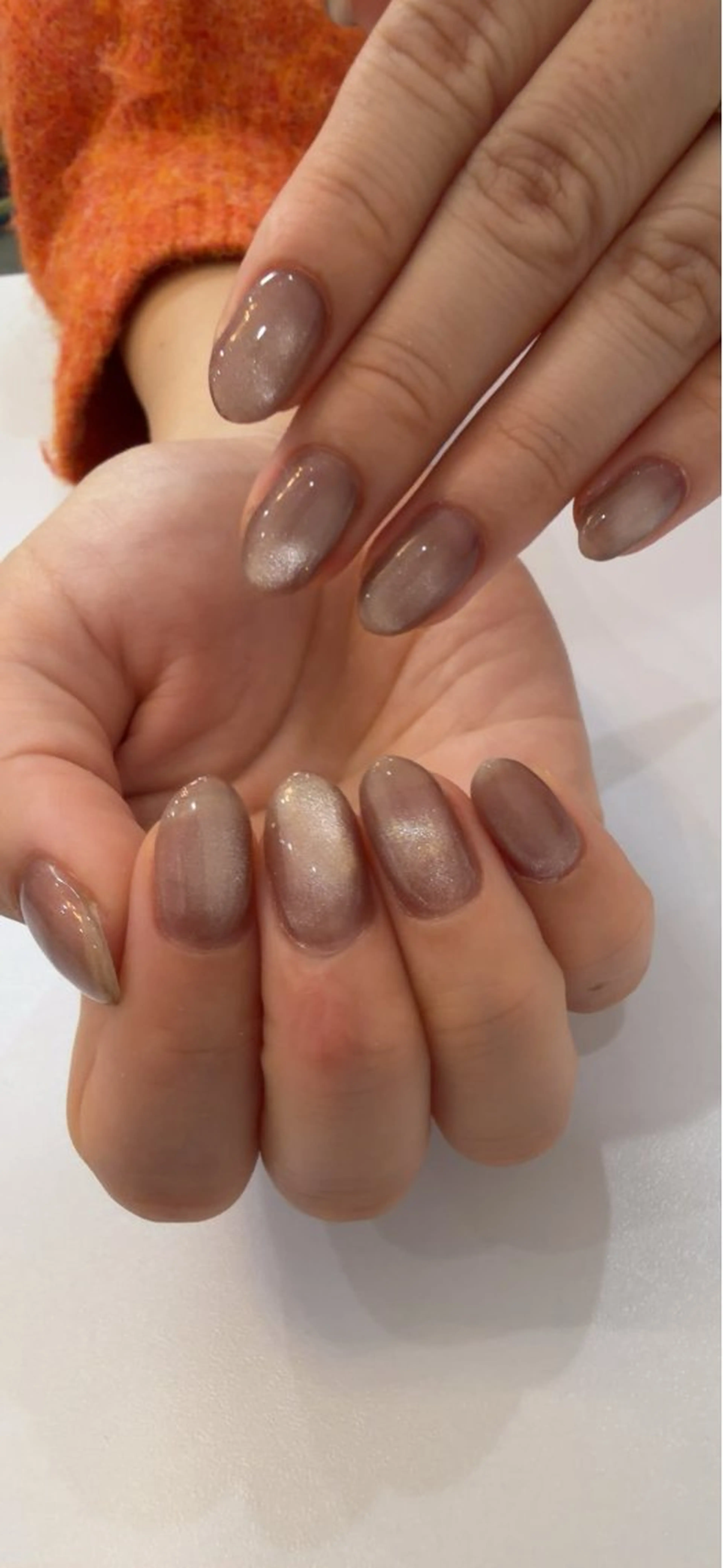 ネイル ラメ(グリッター) ニュアンスネイル オフィスネイル シンプルネイル ハンドネイル REGINA ネイルまつげエステの眉毛・アイブロウイメージ