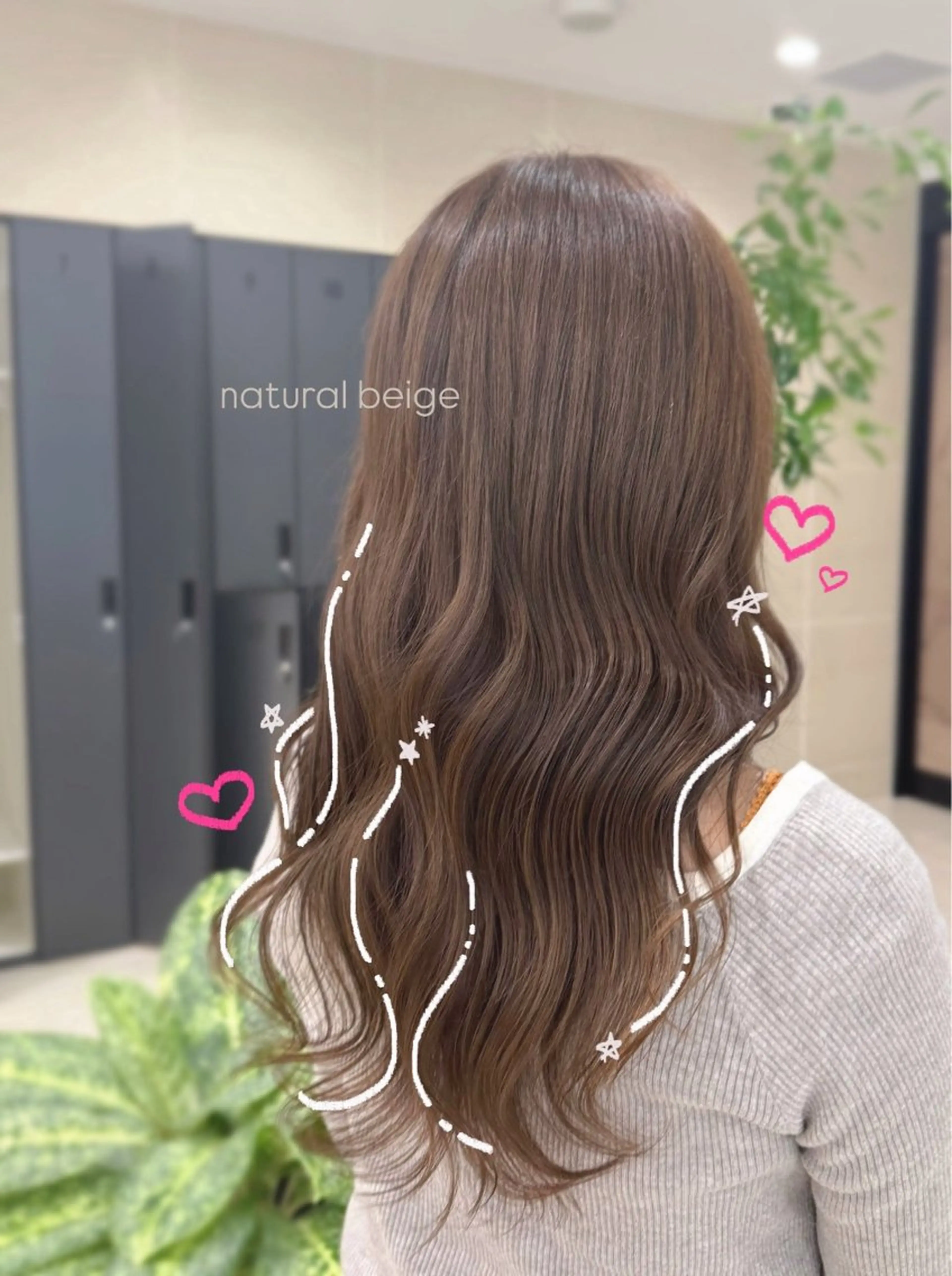 セミロング カラー ベージュカラー 透明感カラー 髪質改善 トリートメント カット ヘアカラー 縮毛矯正 トリートメント 白石 愛奏のヘアスタイル