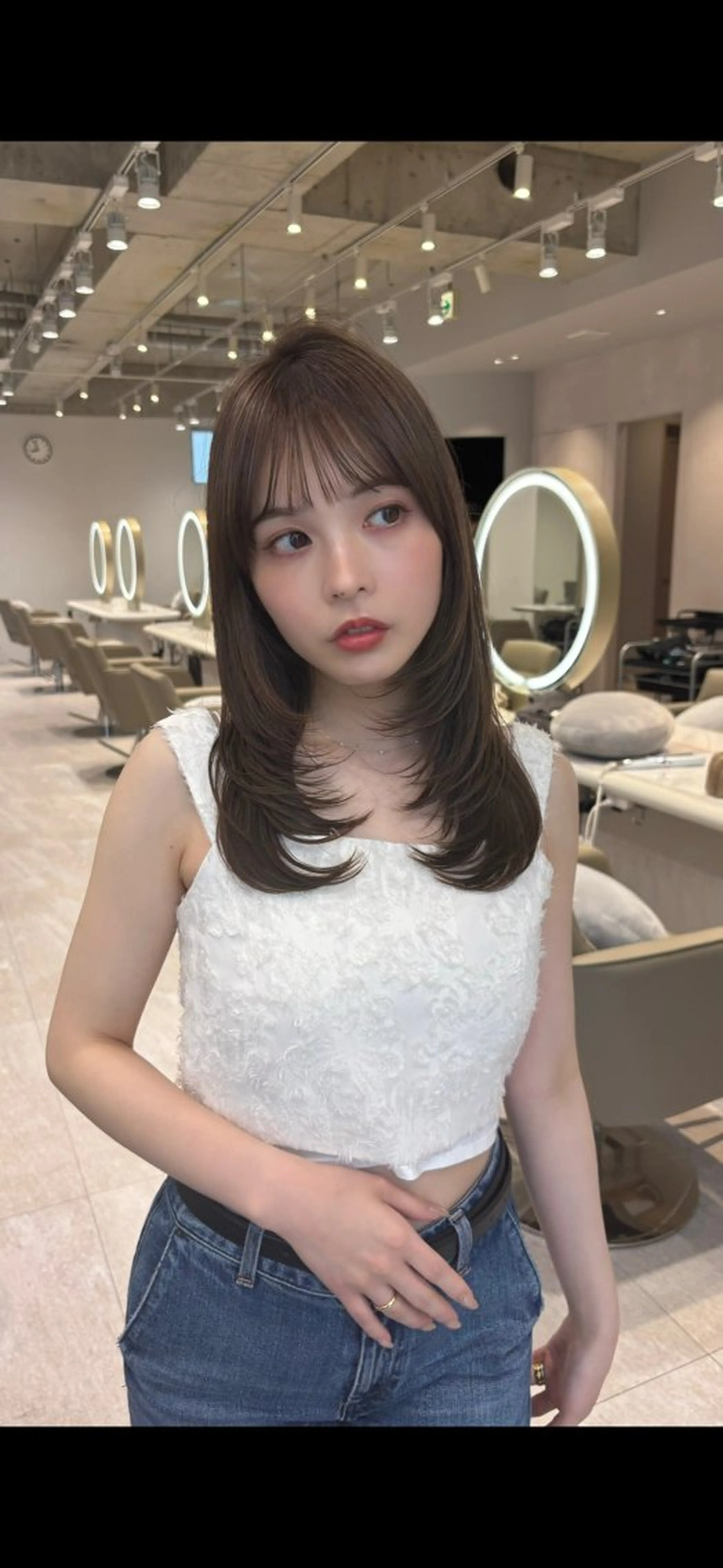 ミディアム レイヤーカット🎀 rina🎀のヘアスタイル