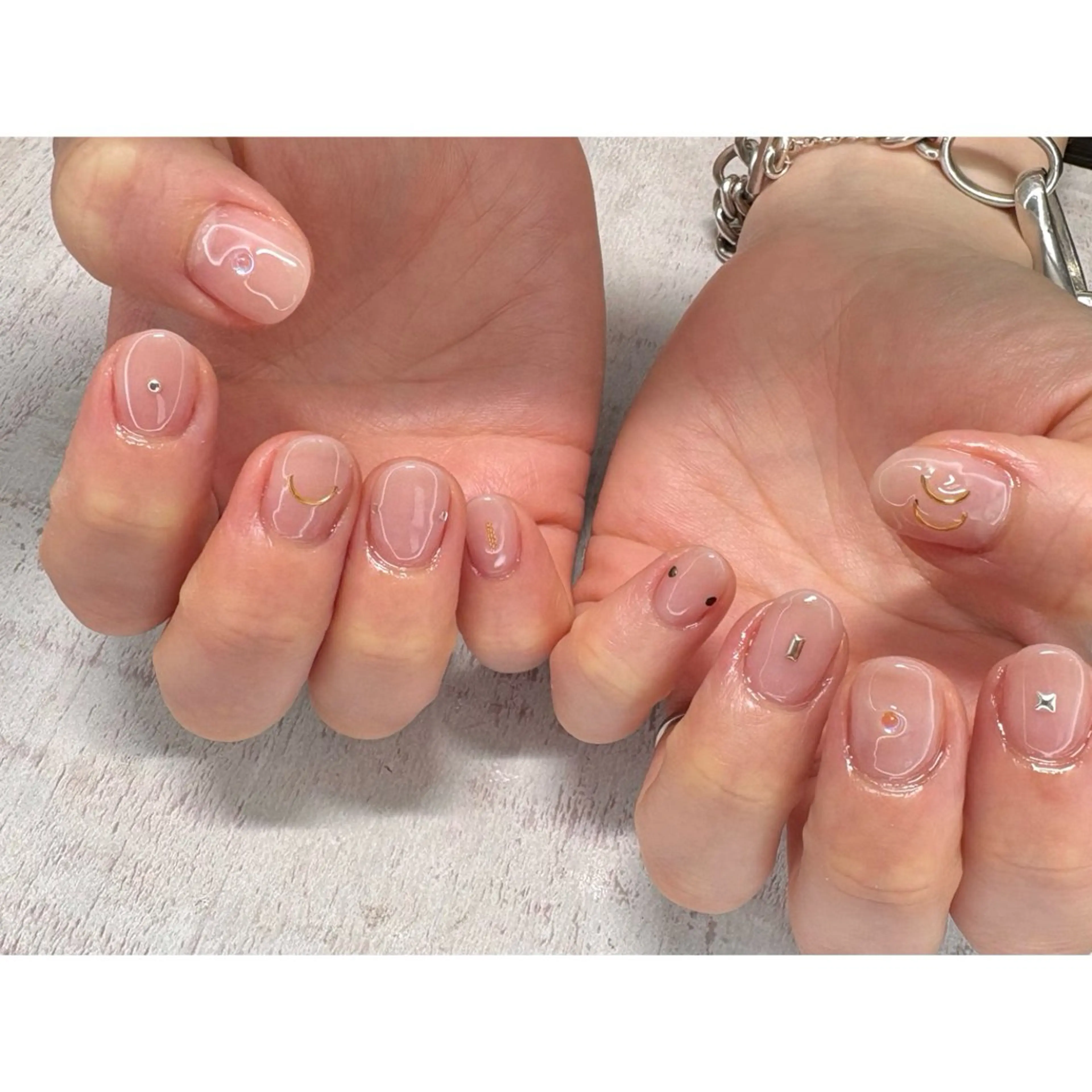 ネイル ハンドネイル 𖡼 yumenoのネイルデザイン