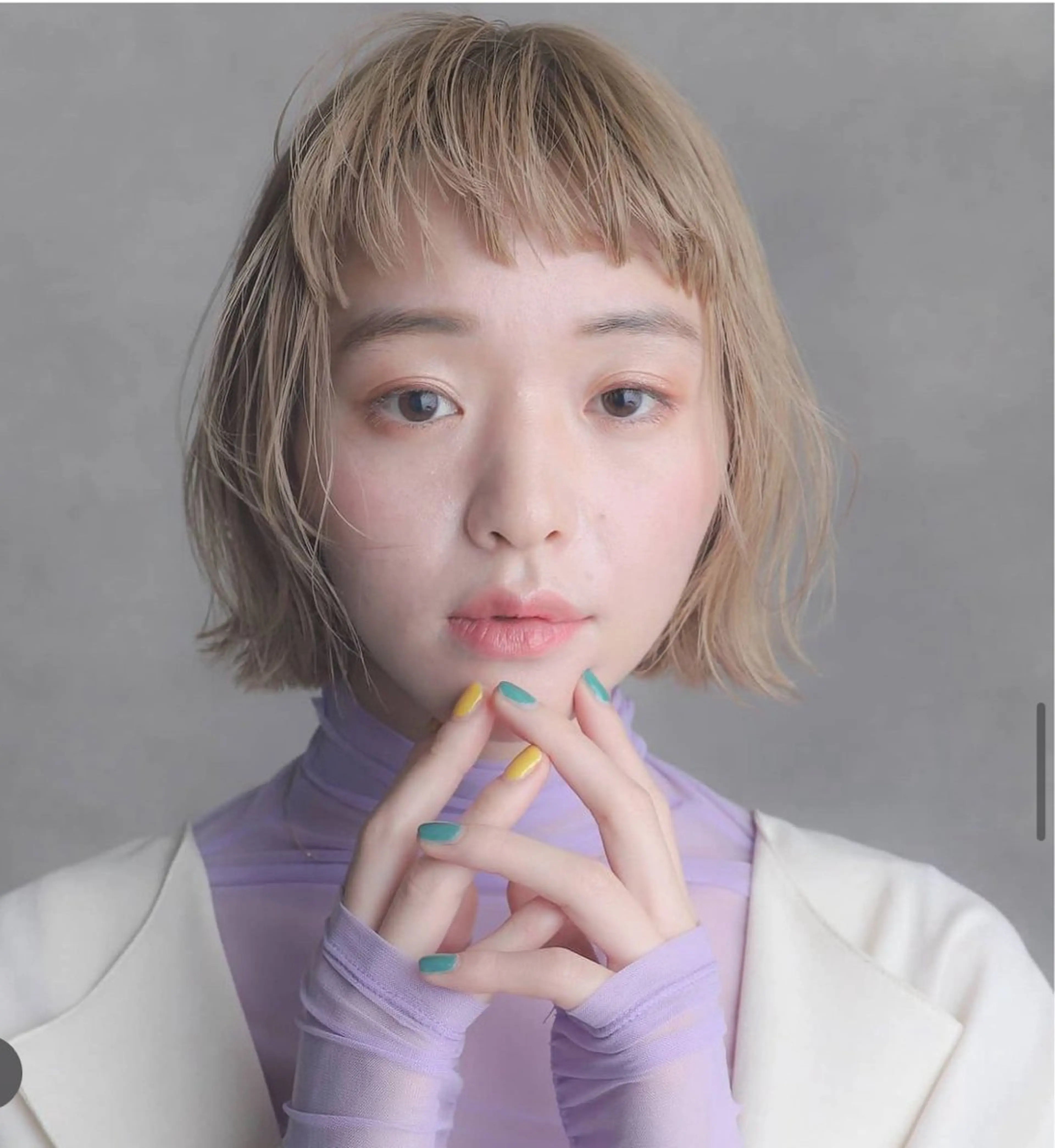 ショート カラー ショートボブ ブリーチ ボブ ショートヘア 黒木 栞のヘアスタイル