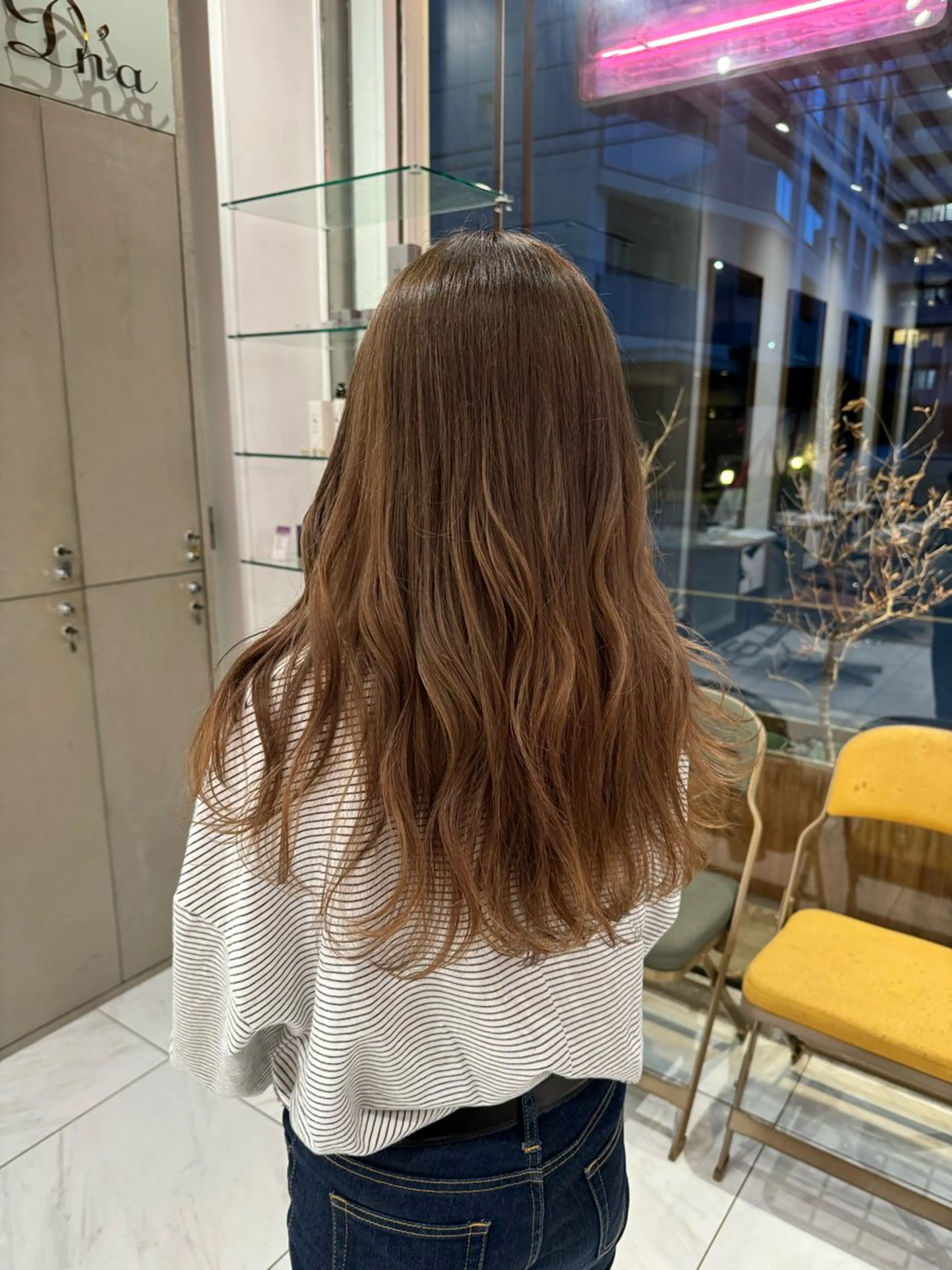 ロング カラー バレイヤージュ ベージュカラー ブリーチ レイヤーカット ヘアカラー ｱｵﾇﾏﾐﾕ☁️ /ボブ/ハイトーン/のヘアスタイル