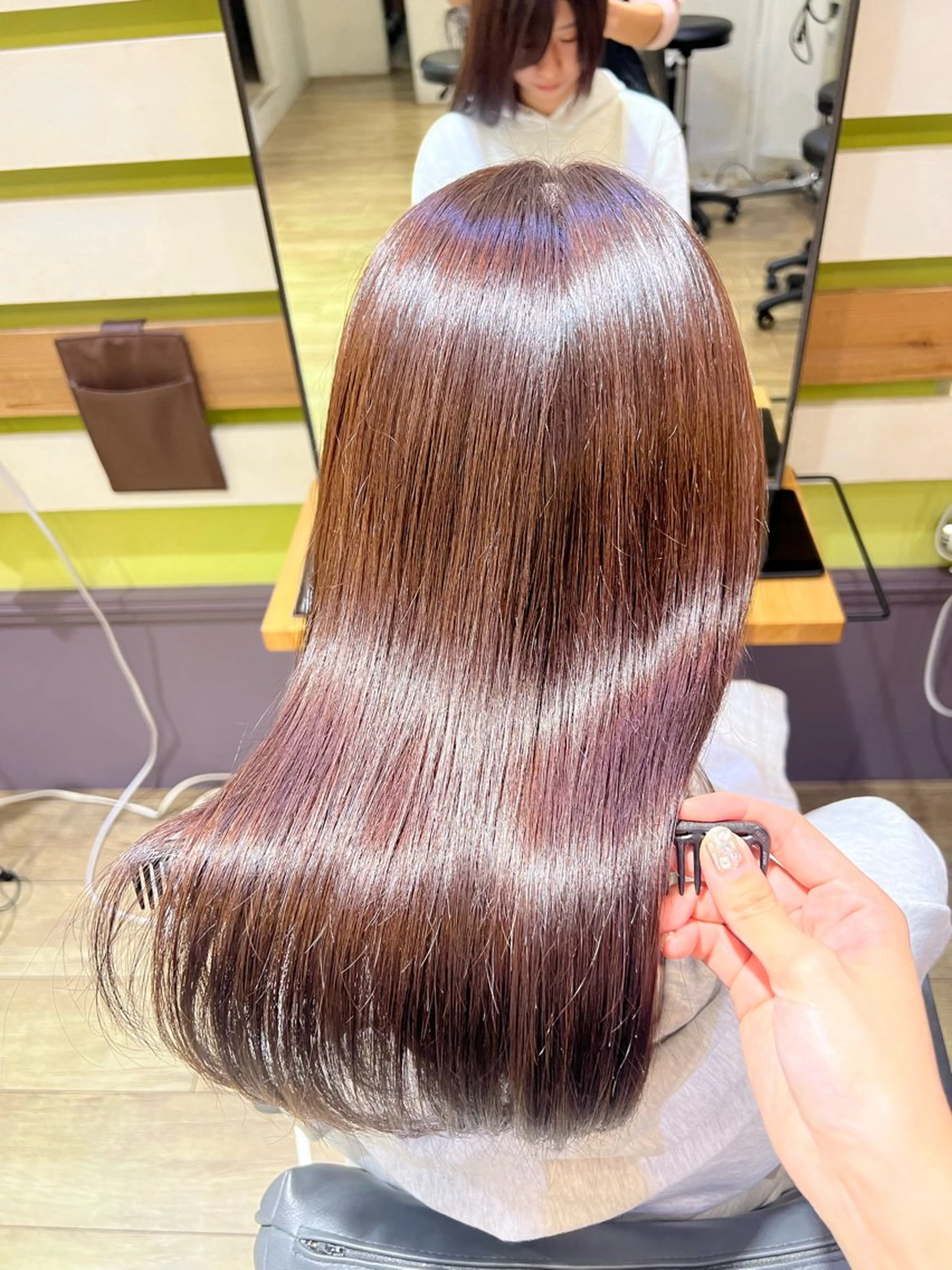 ミディアム カラー ヘアカラー ミディアムレイヤー/ 艶カラー🎀　emiのヘアスタイル