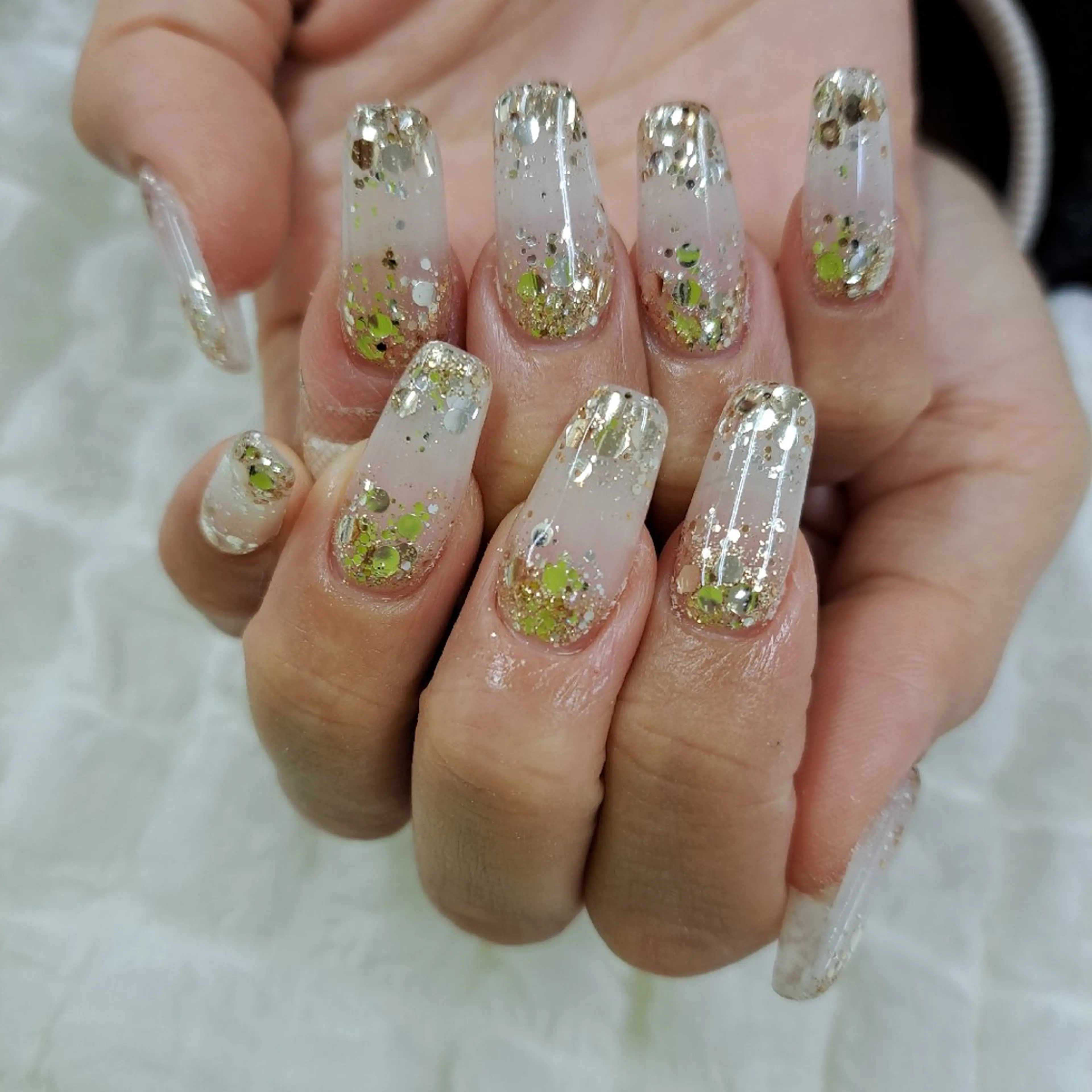 ネイル チークネイル フレンチネイル ジェルネイル ガーリー ハート 河野ちえ (雑誌掲載サロン)のネイルデザイン