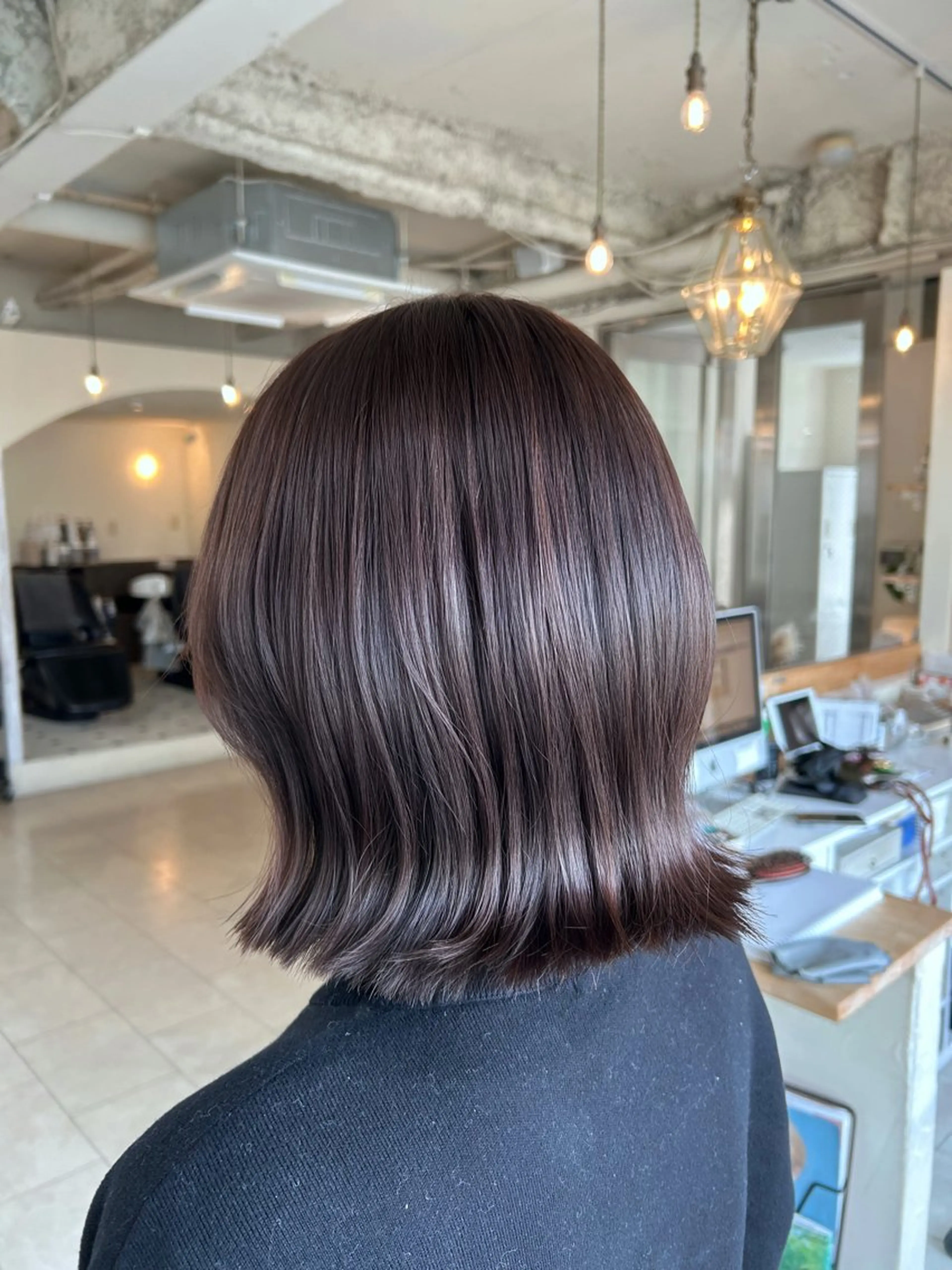 ミディアム カラー ブラウンカラー モカブラウン ヘアカラー 🫧透明感ボブ/ ハイトーン.nanoのヘアスタイル