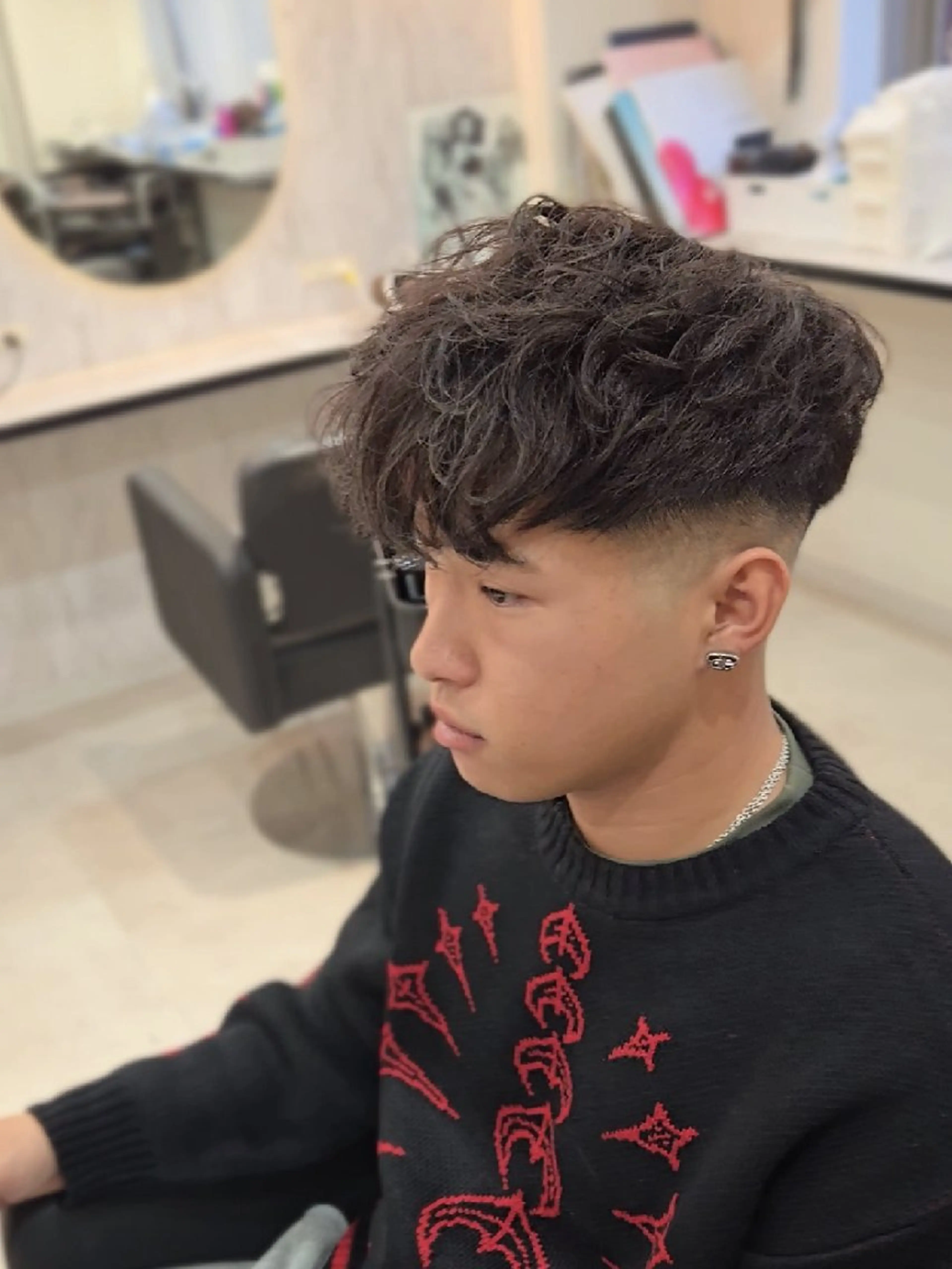 メンズ ミディアム パーマ ミディアムパーマ メンズパーマ くせ毛 カット パーマ ヘアセット LEN名古屋/パーマ 海外ヘア/メンズ特化のヘアスタイル