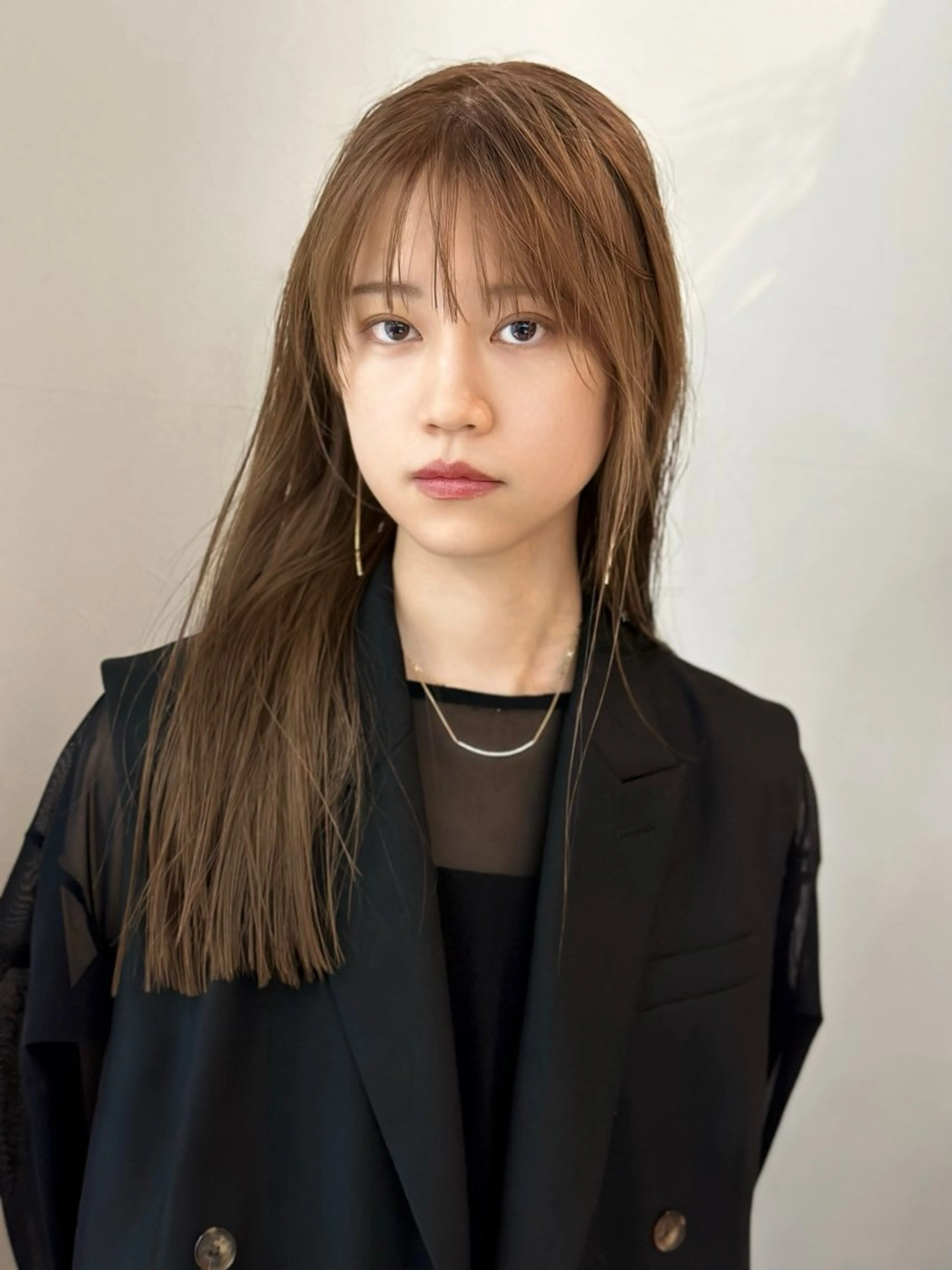 セミロング カット ヘアカラー トリートメント ✨透明感カラー/縮毛 恵比寿HAYATO✨のヘアスタイル