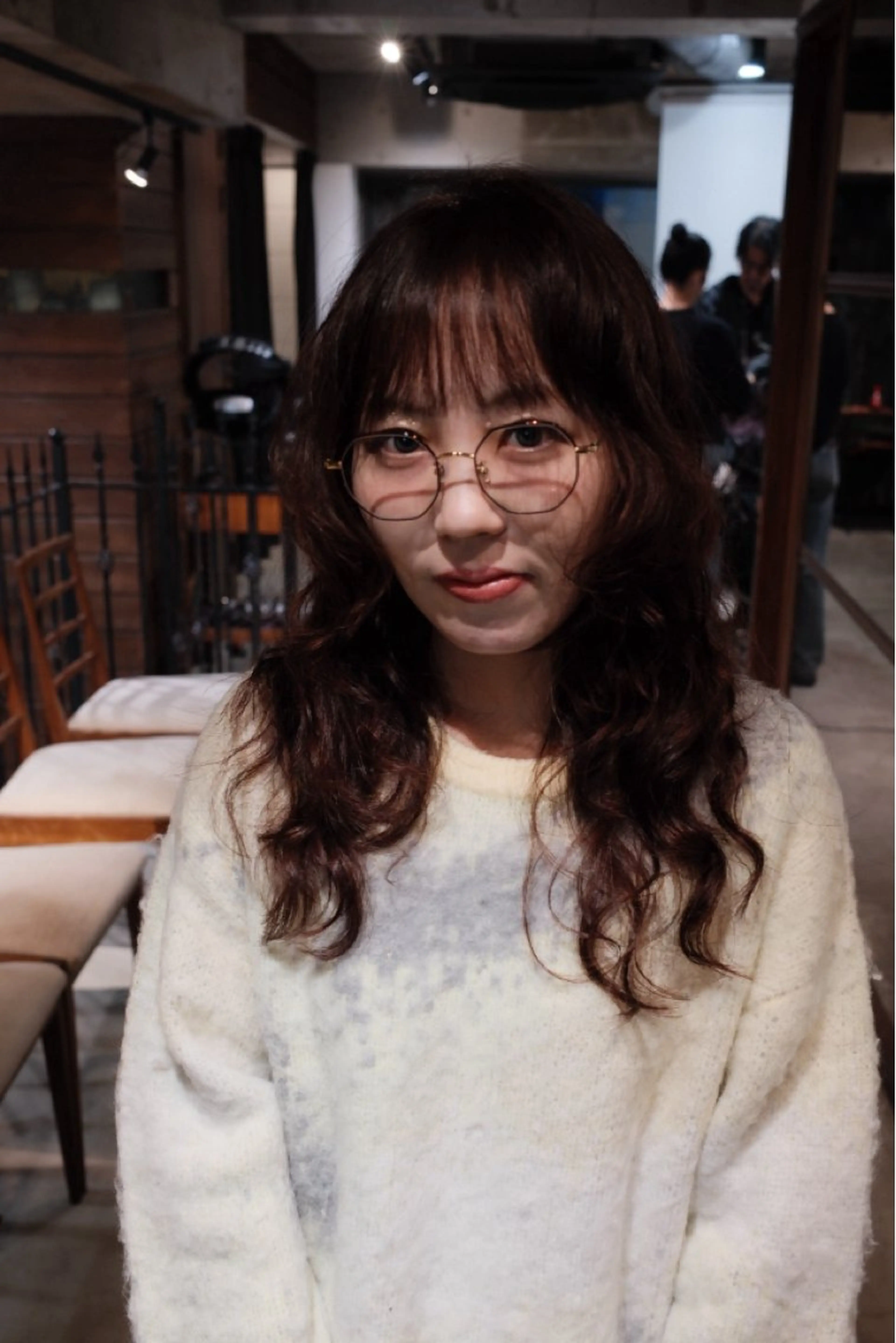 ロング カラー パーマ ブラウンカラー ピンクカラー ピンクブラウン デジタルパーマ カット ヘアカラー パーマ 【お洒落パーマ】 Elme　肥塚康汰郎のヘアスタイル