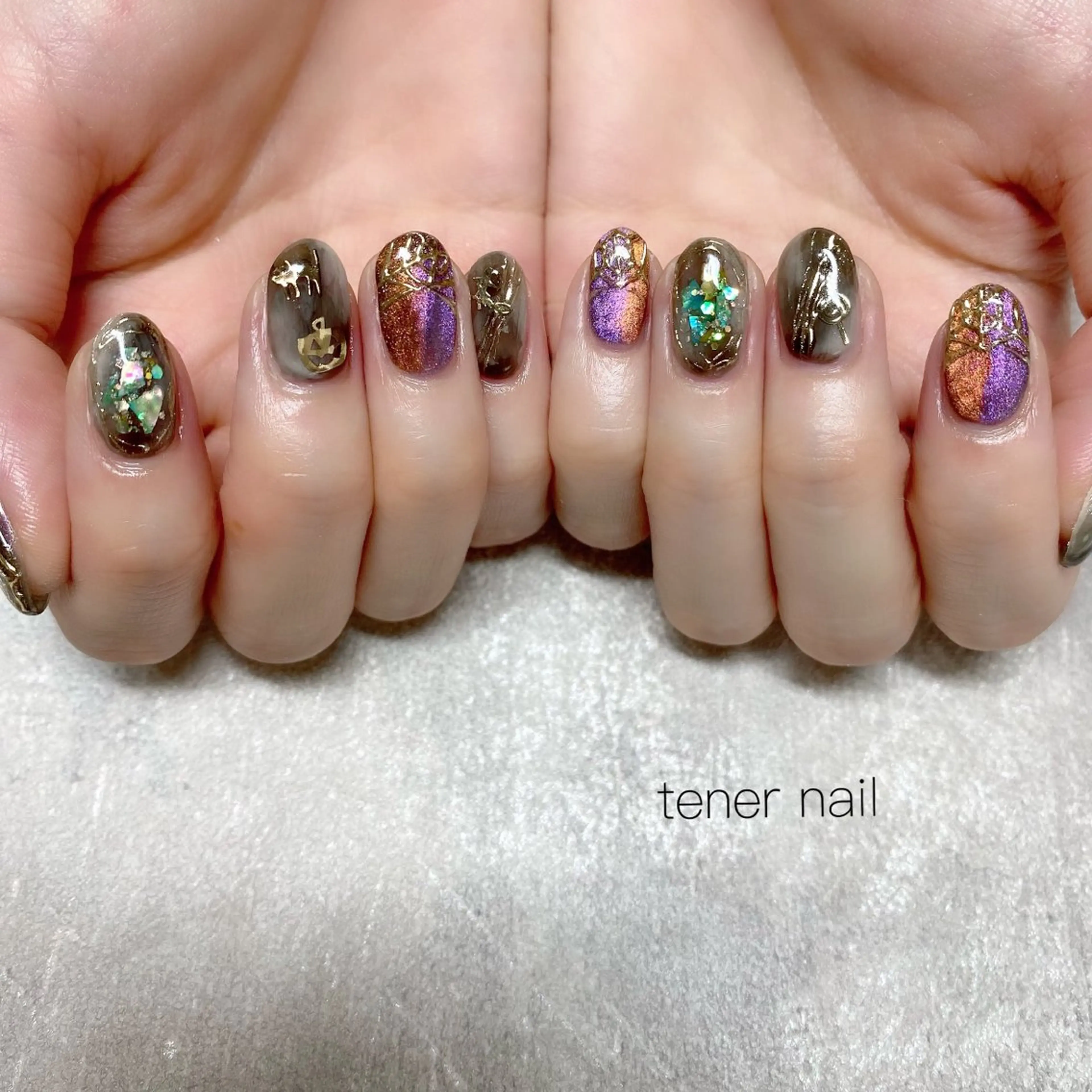 ネイル ハロウィン ハンドネイル テネルネイル tener nailのネイルデザイン