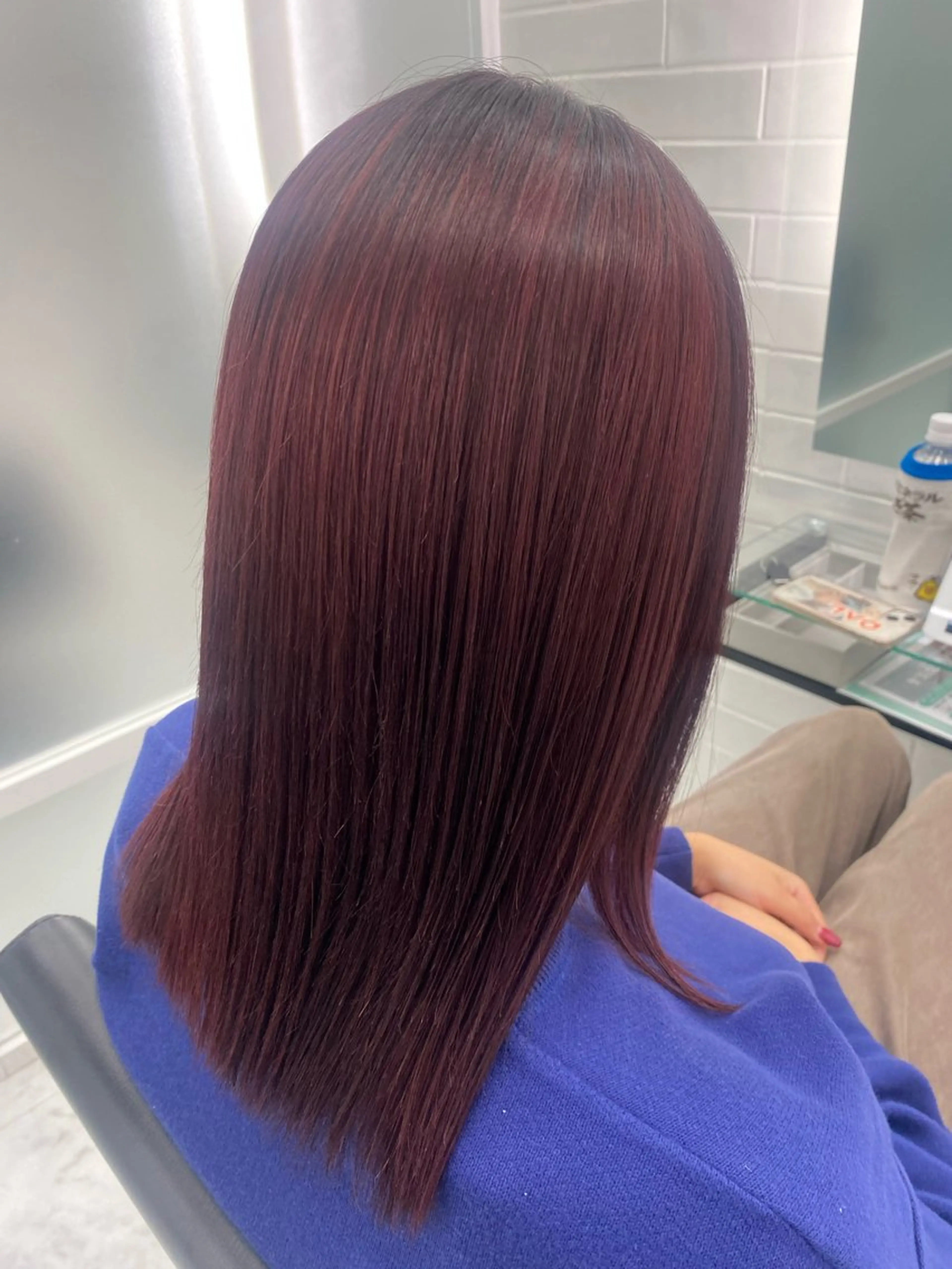 ミディアム ヘアカラー トリートメント 髪質改善サロン🫧 セキチサトのヘアスタイル