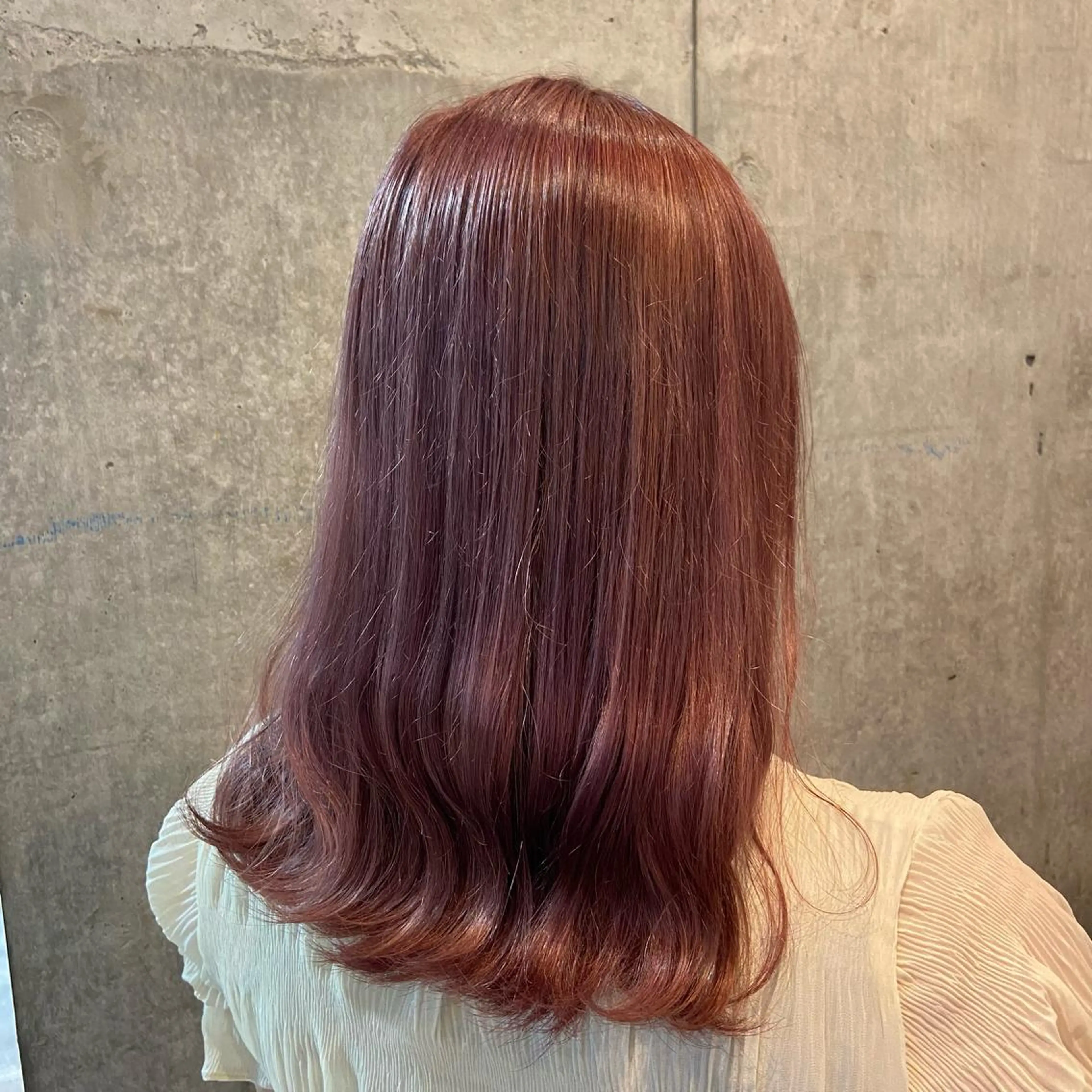 ミディアム カラー ベージュカラー ピンクカラー ピンクベージュ 暗髪/艶髪/Ono .のヘアスタイル