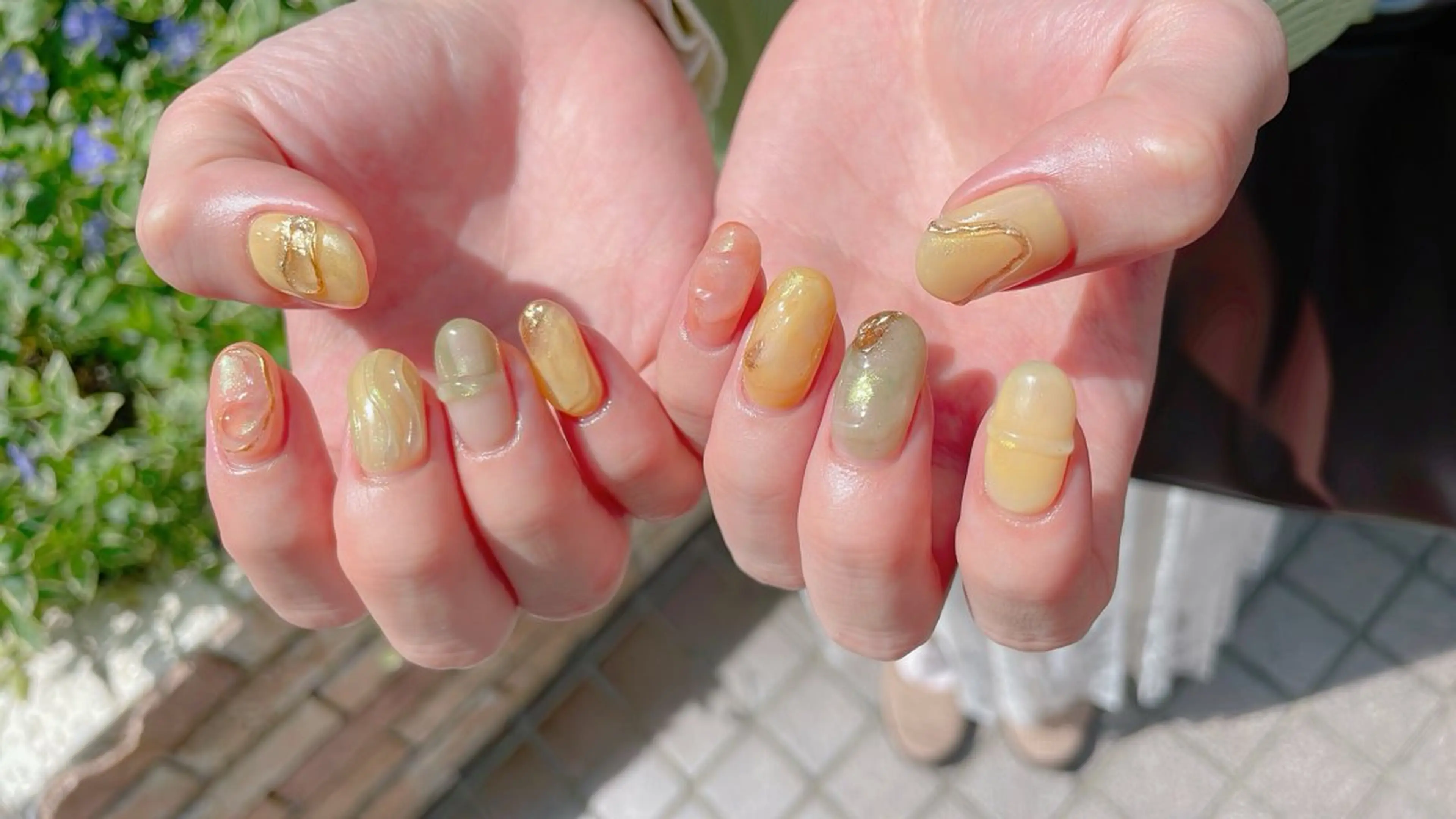 ネイル ジェルネイル パラジェル 春ネイル nailroom OHANA🌴のネイルデザイン