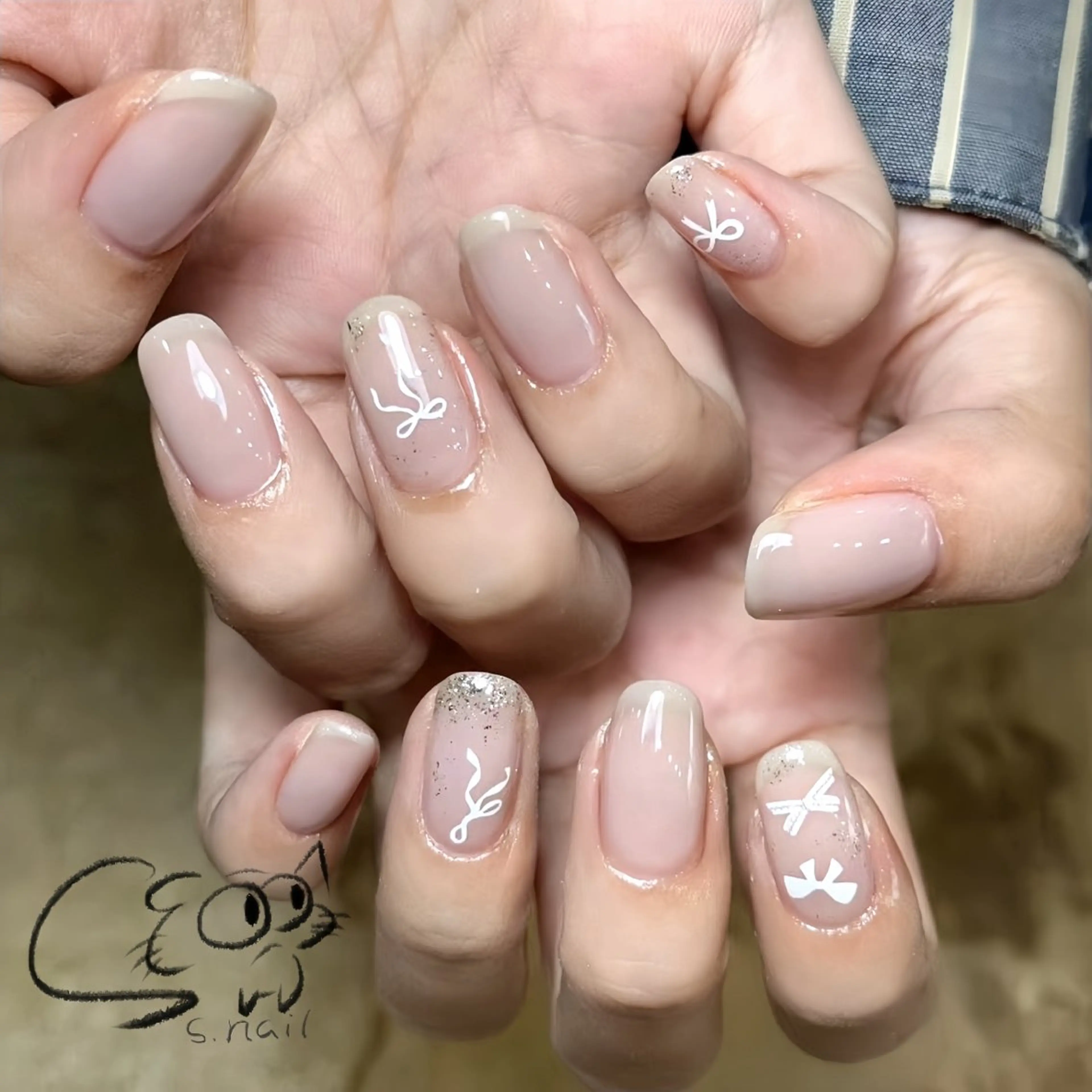 ネイル チークネイル フレンチネイル グラデーション マグネットネイル ワンカラーネイル S.nail _のネイルデザイン
