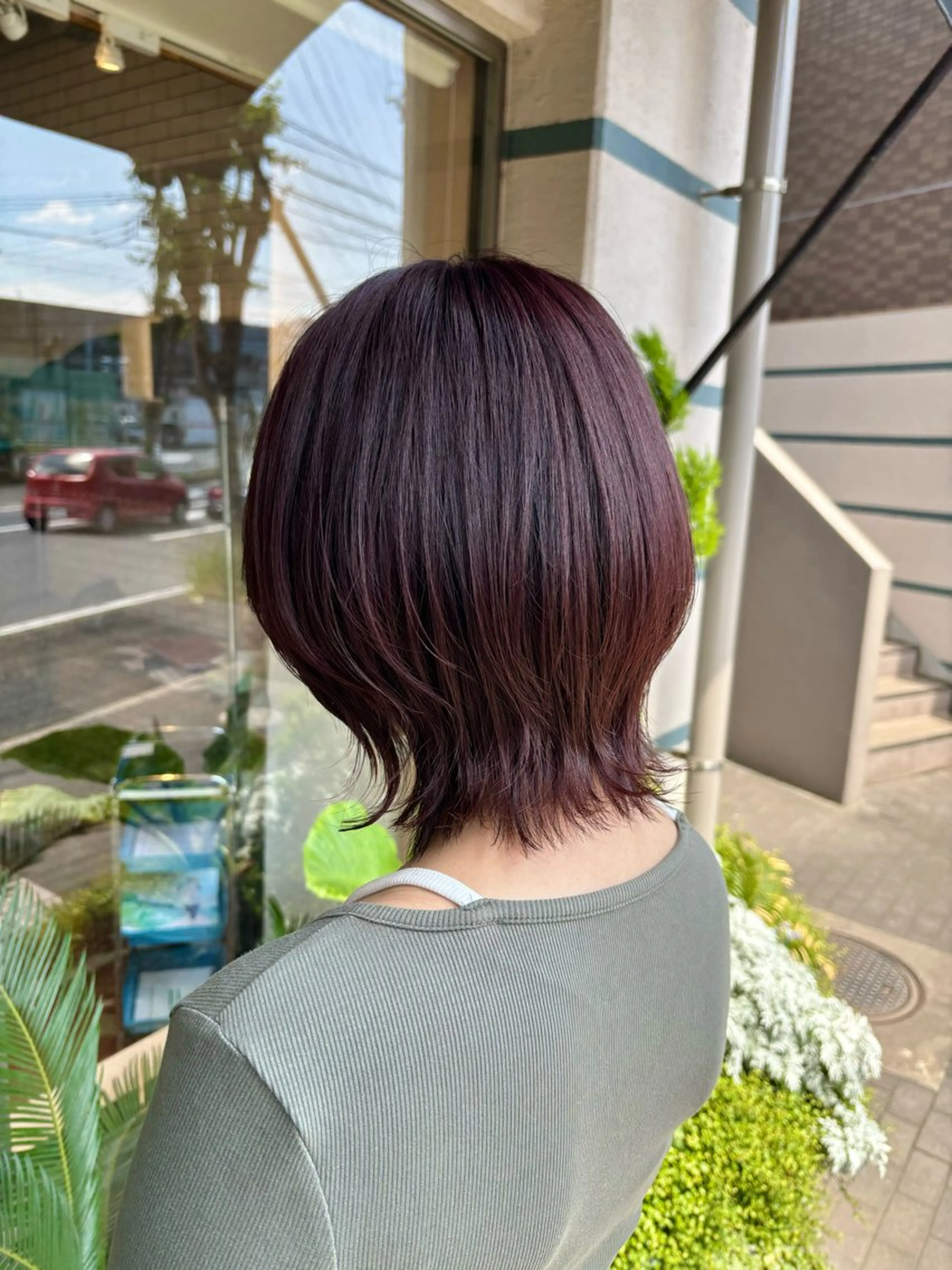 ミディアム くびれヘア レイヤーカット カット ヘアカラー トリートメント 庄司 桜のヘアスタイル