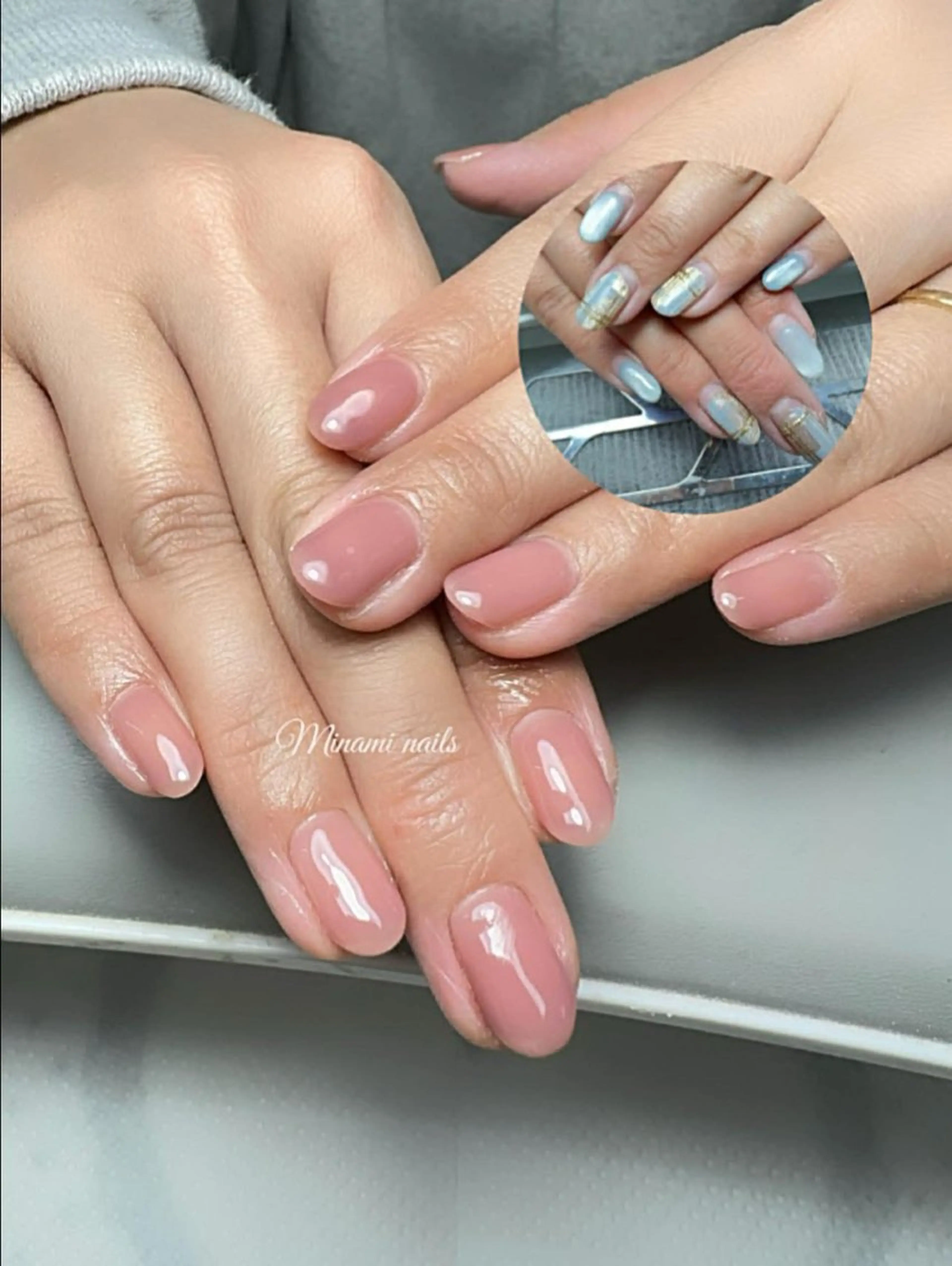 ネイル アートネイル オーロラネイル ガーリー キラキラネイル 韓国ネイル ハンドネイル Minami Nailsのネイルデザイン