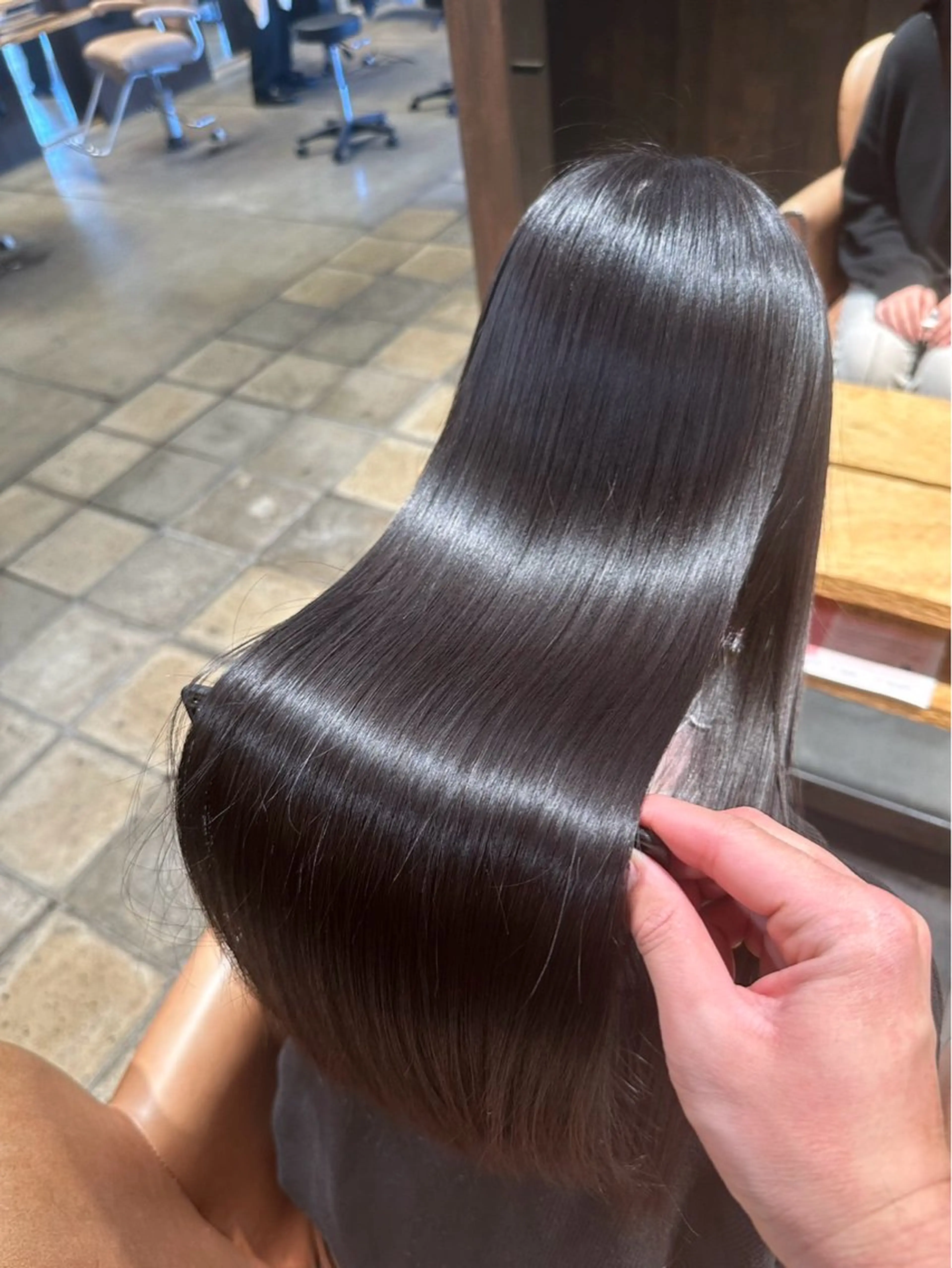 ロング カット 縮毛矯正 艶カラー／ 今井春汰のヘアスタイル