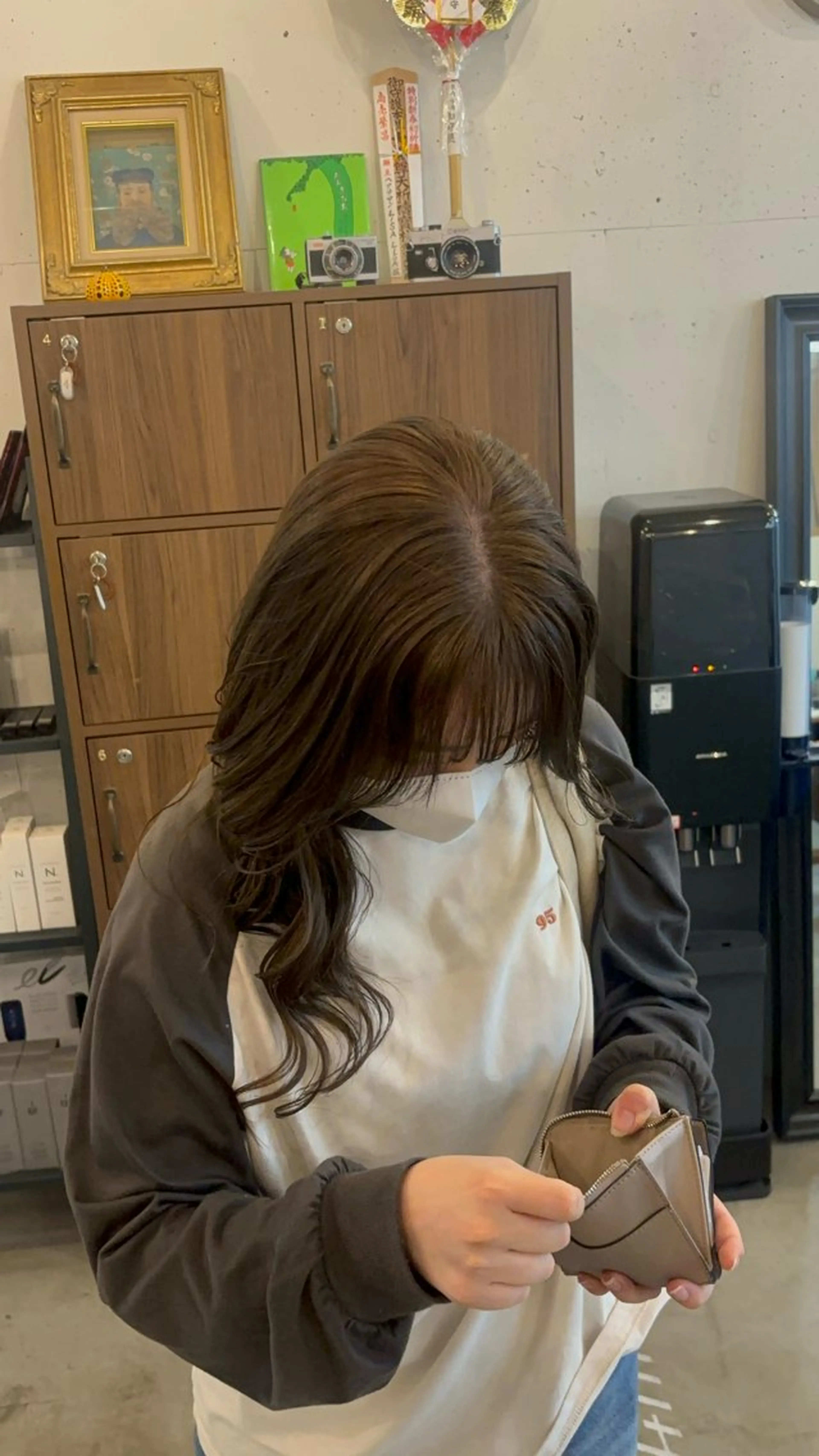 ロング カラー ベージュカラー ブリーチ ブリーチなしカラー オリーブベージュ カット ヘアカラー SABO栄店所属・SABO /透明感カラー/美髪のヘアスタイル