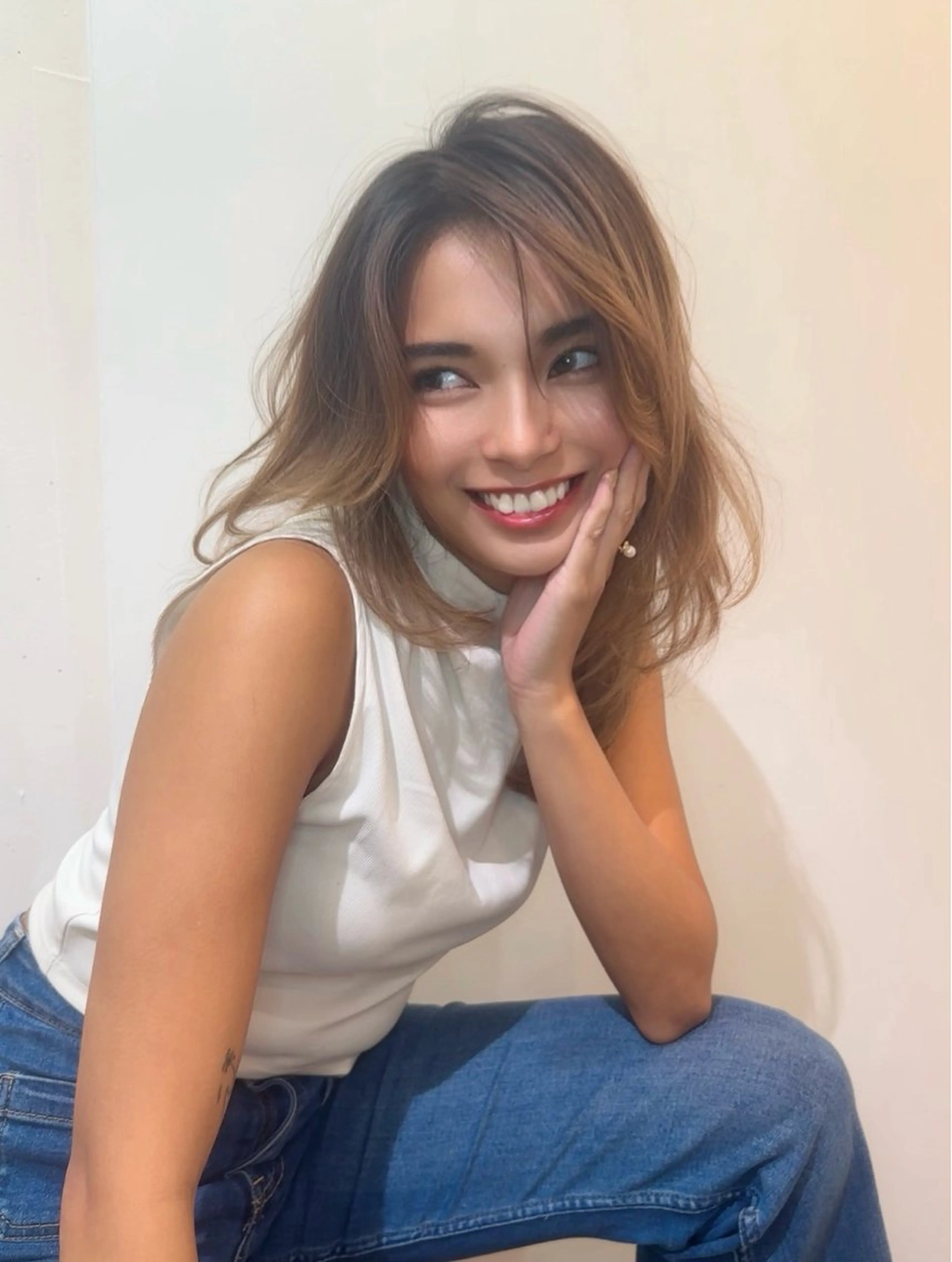 セミロング 表参道/レイヤー/ アブミヒロトのヘアスタイル