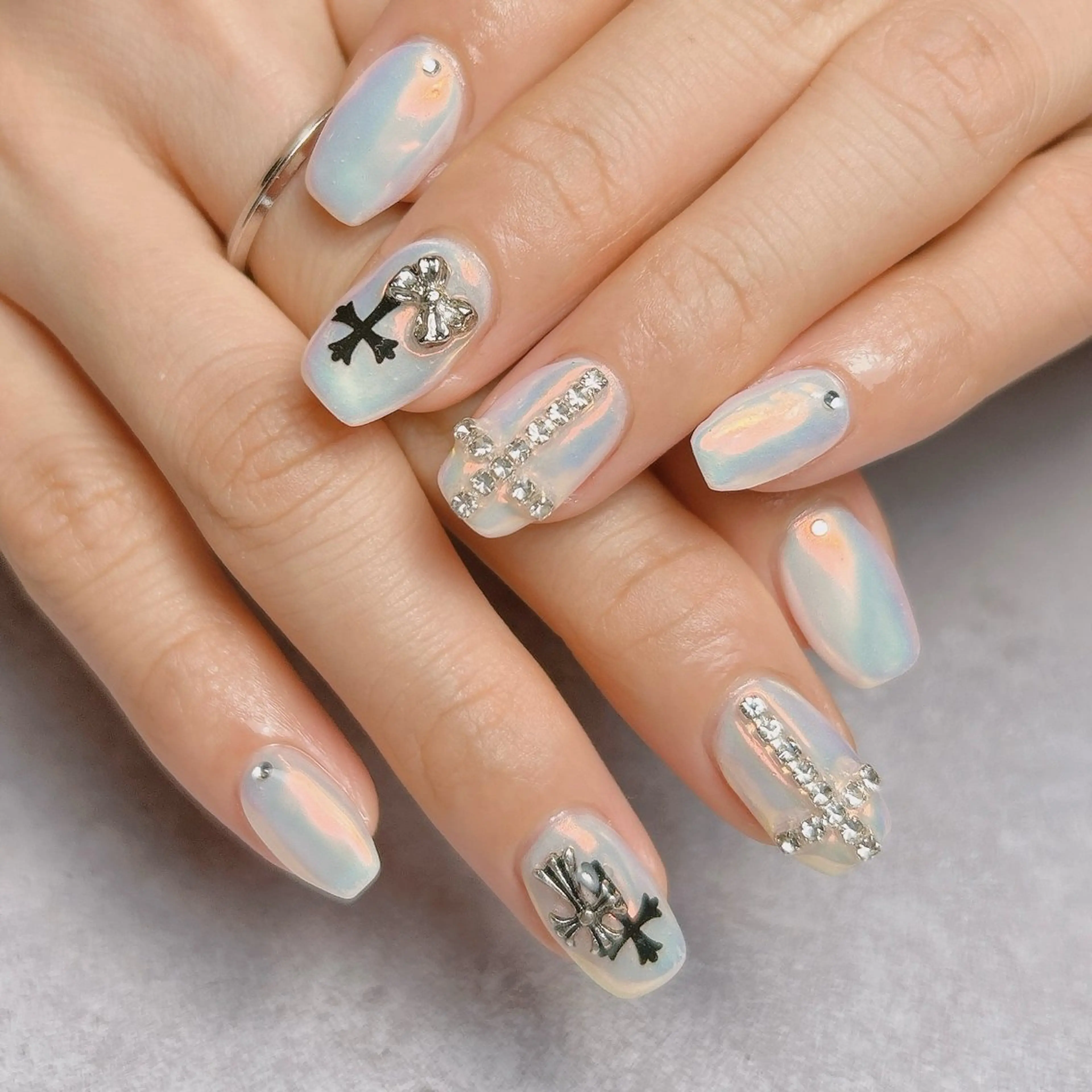 ネイル ミラーネイル ハンドネイル junna 金山.東別院.上前津のネイルデザイン