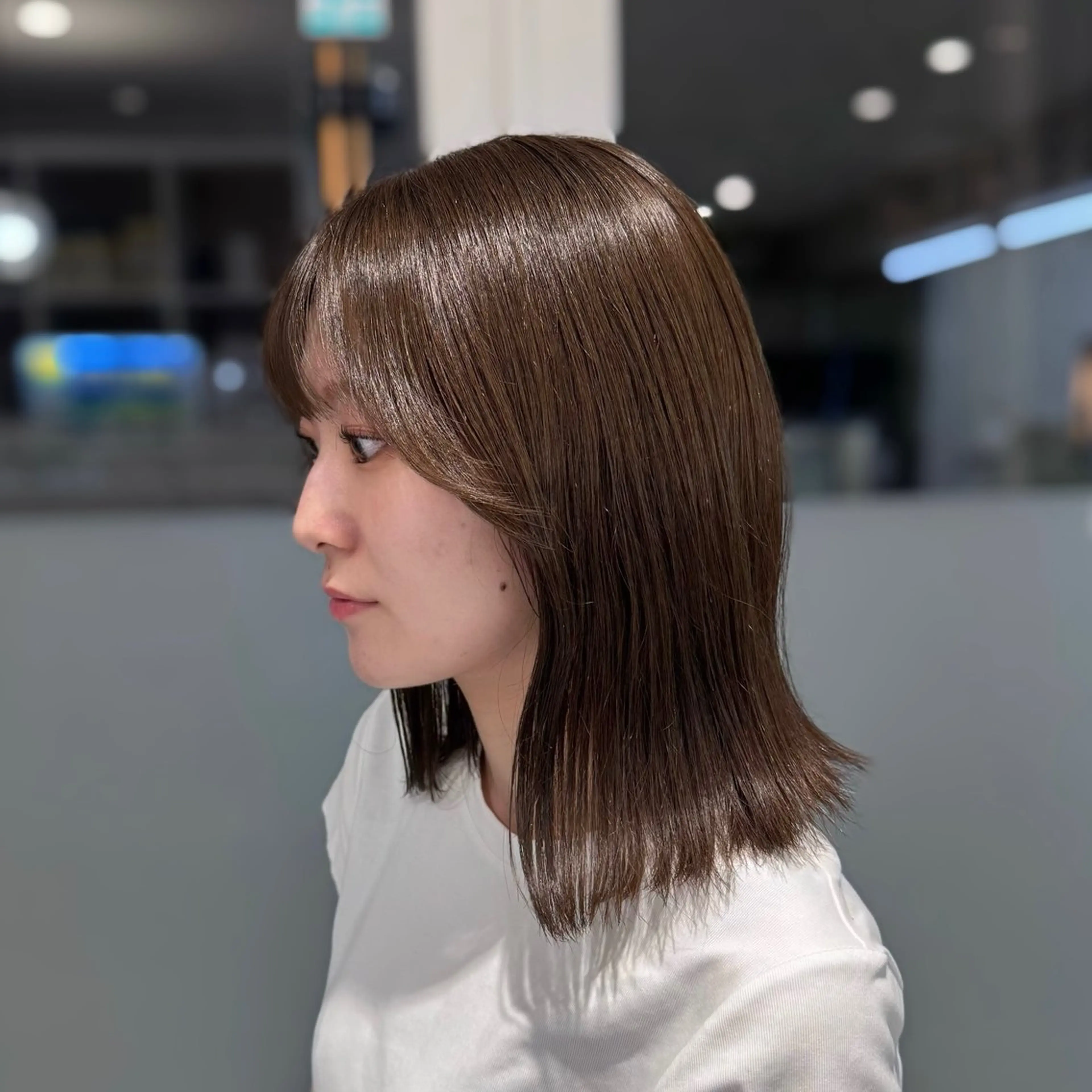 ミディアム カラー カット ヘアカラー トリートメント 田島拓海 ボブカットのヘアスタイル