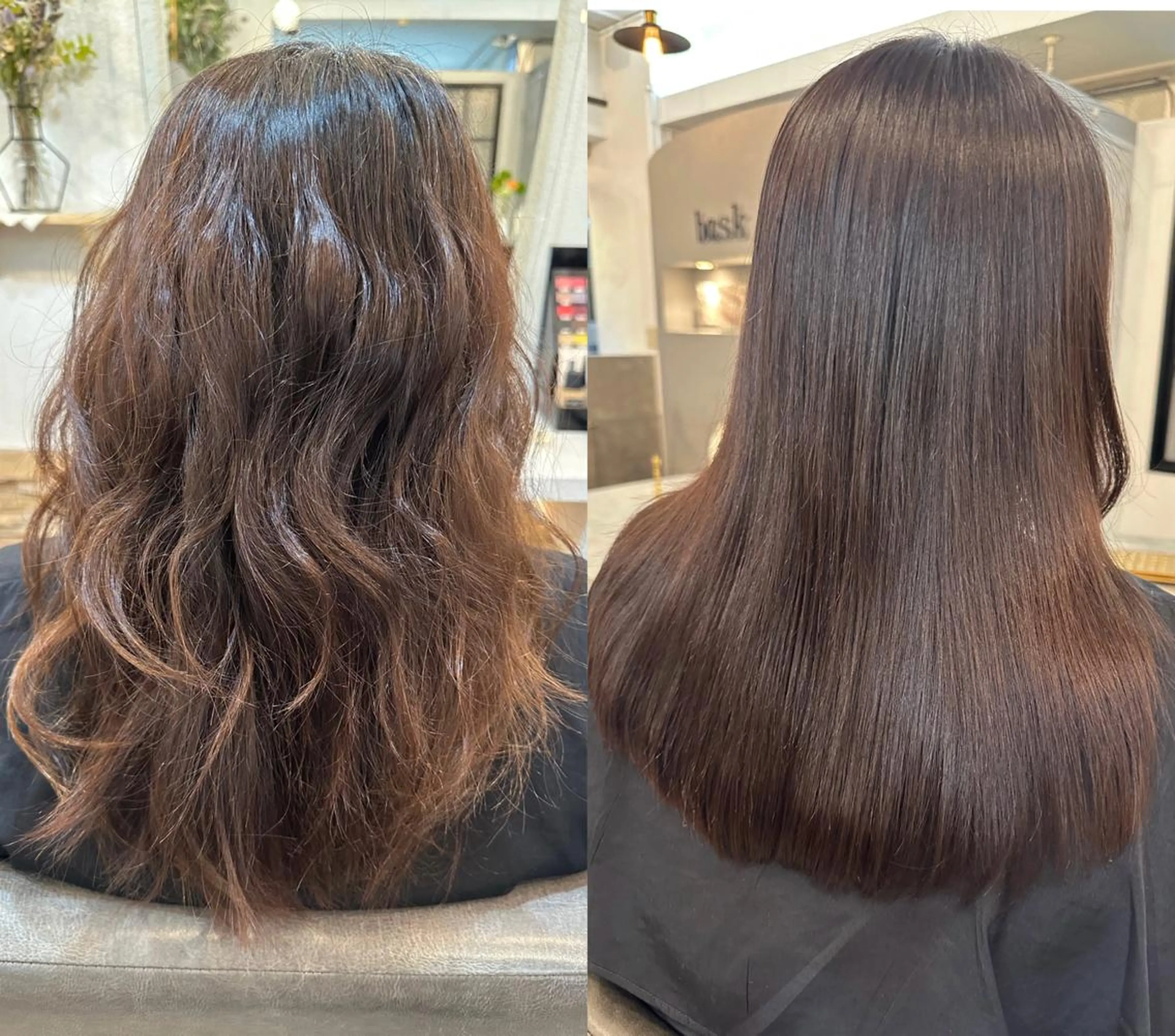 セミロング 縮毛矯正 縮毛矯正 トリートメント sato ayaka ｜透明感カラー🫧のヘアスタイル