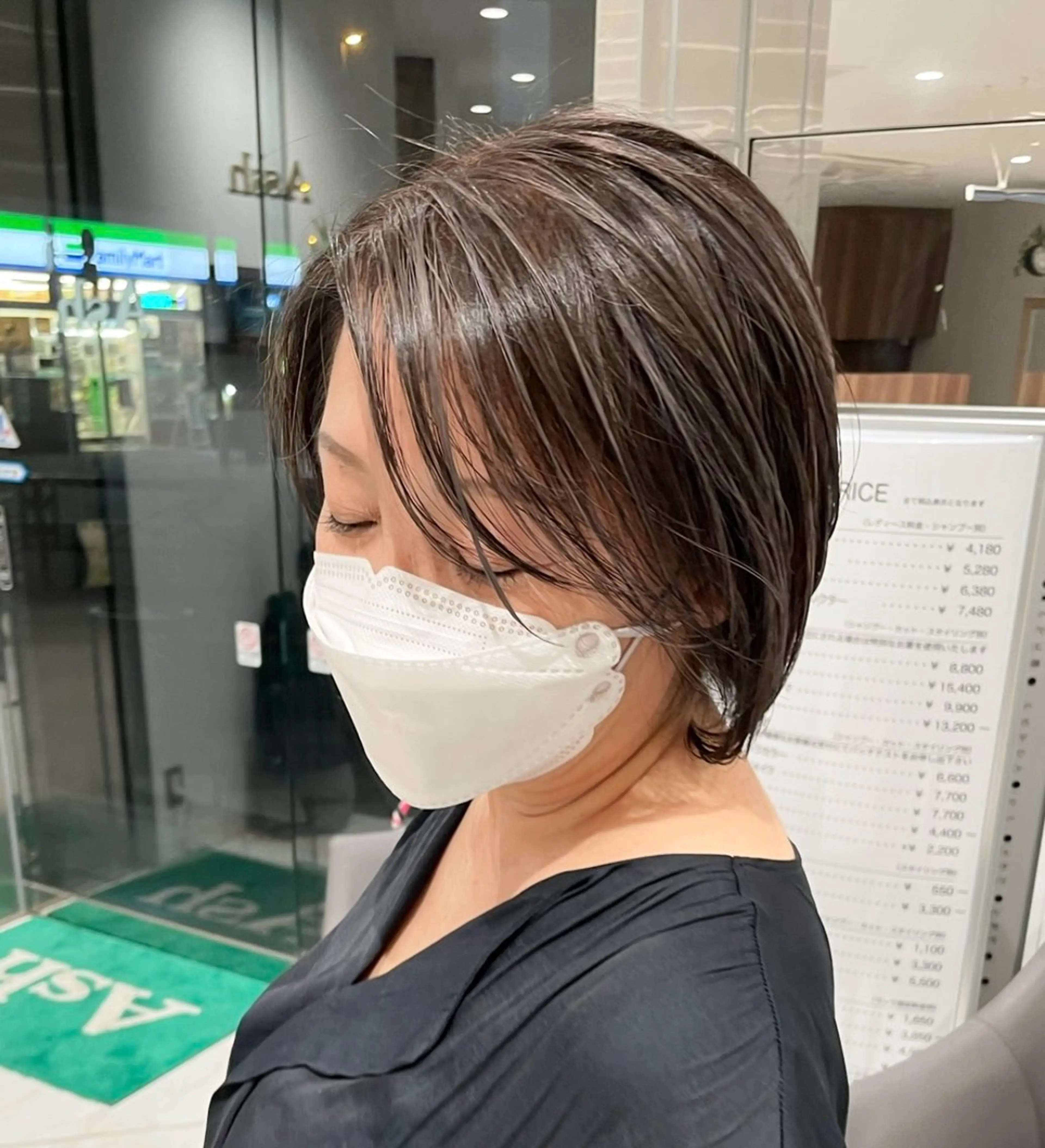 ショート カラー バレイヤージュ ハイライトカラー ハイライト レイヤーカット ヘアカラー 🇰🇷韓国ヘア★ 副店長.쿠리타⭐︎のヘアスタイル