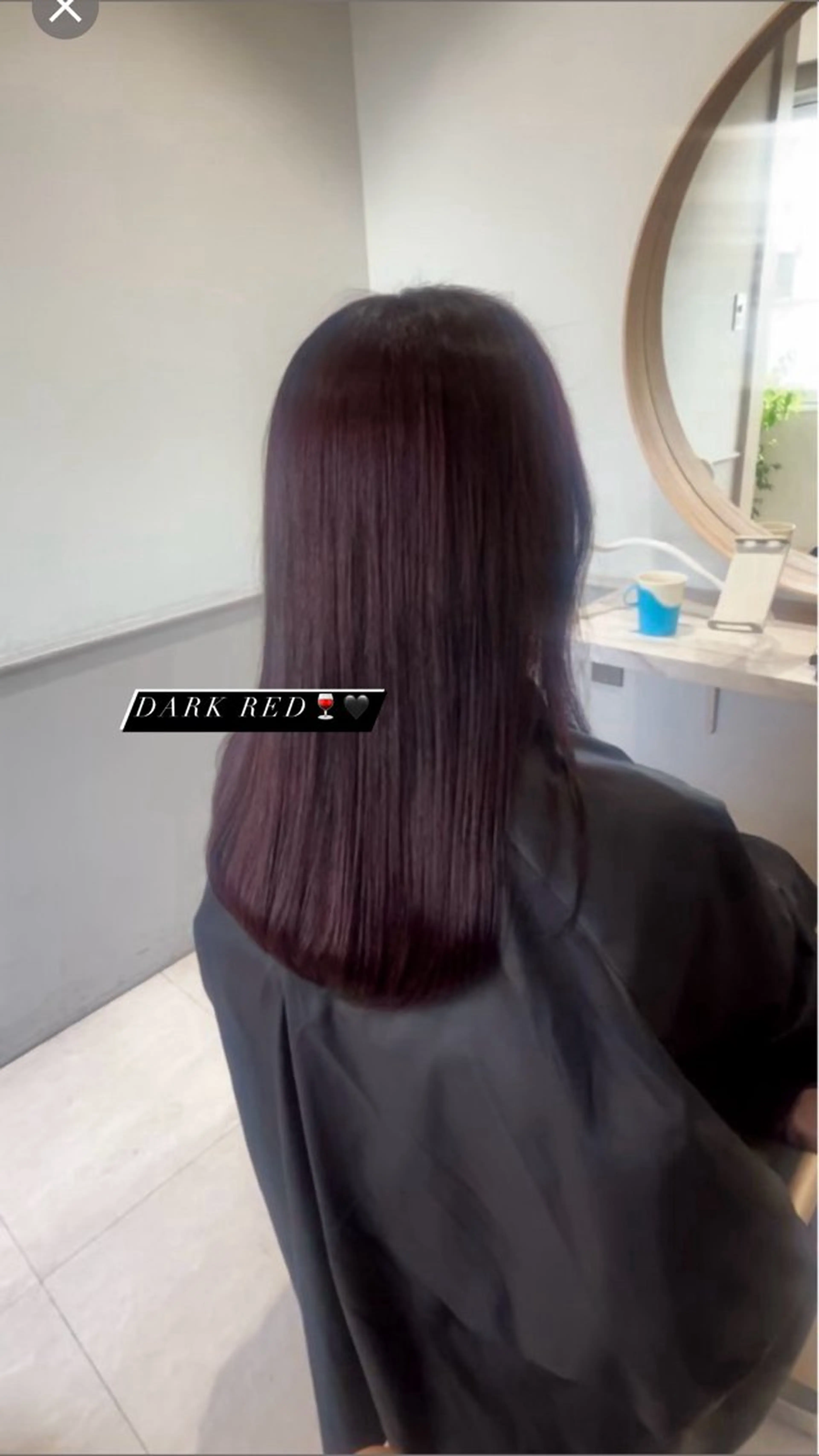 カラー レッドカラー ニトウ レイナのヘアスタイル
