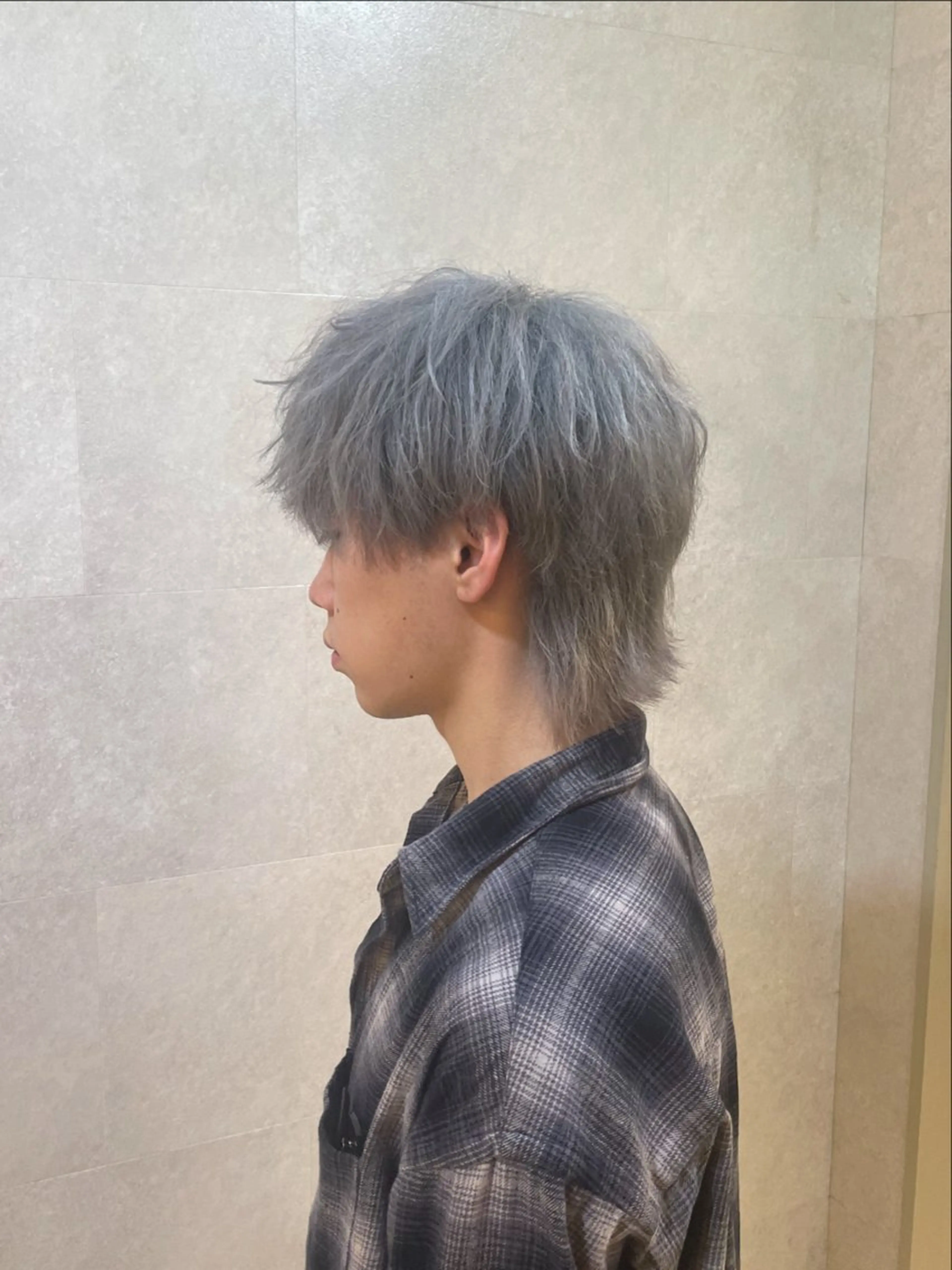 メンズ ヘアカラー 郡山駅前美容師 熊田 歩夢のヘアスタイル