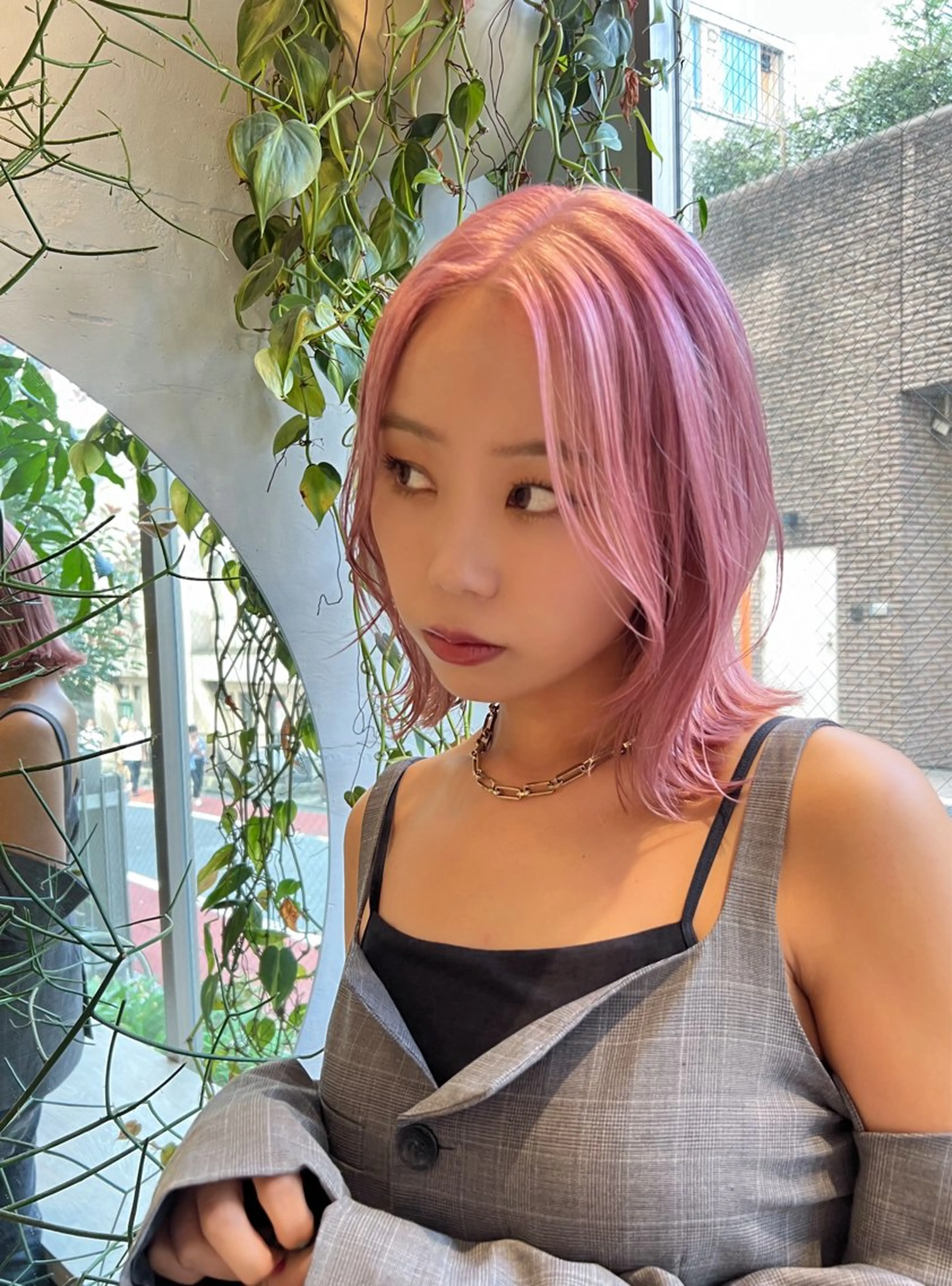 ミディアム カラー ヘアカラー パーマ/ボブ /レイヤー チヒロのヘアスタイル