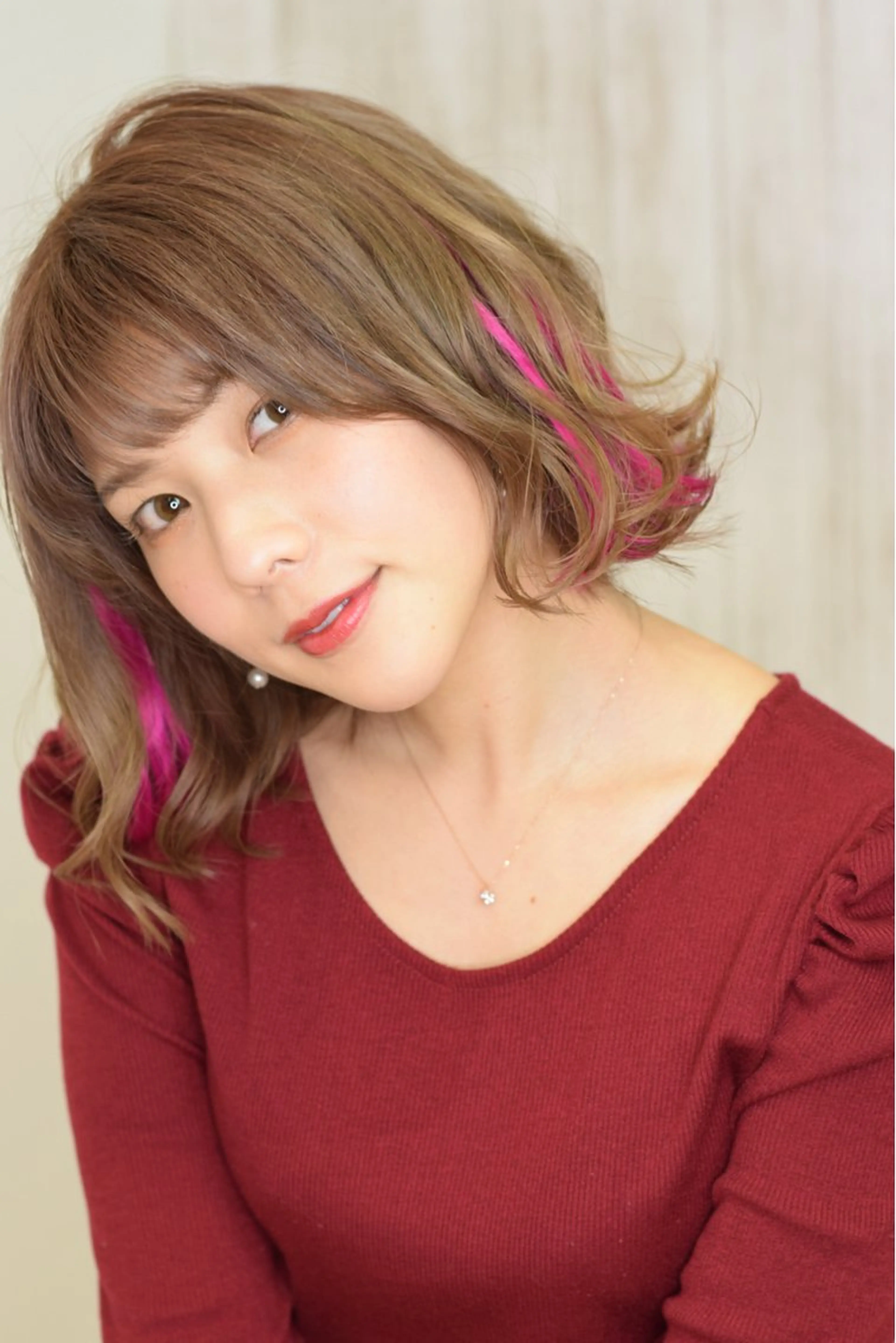 ミディアム カット ヘアカラー トリートメント 石沢 知康のヘアスタイル