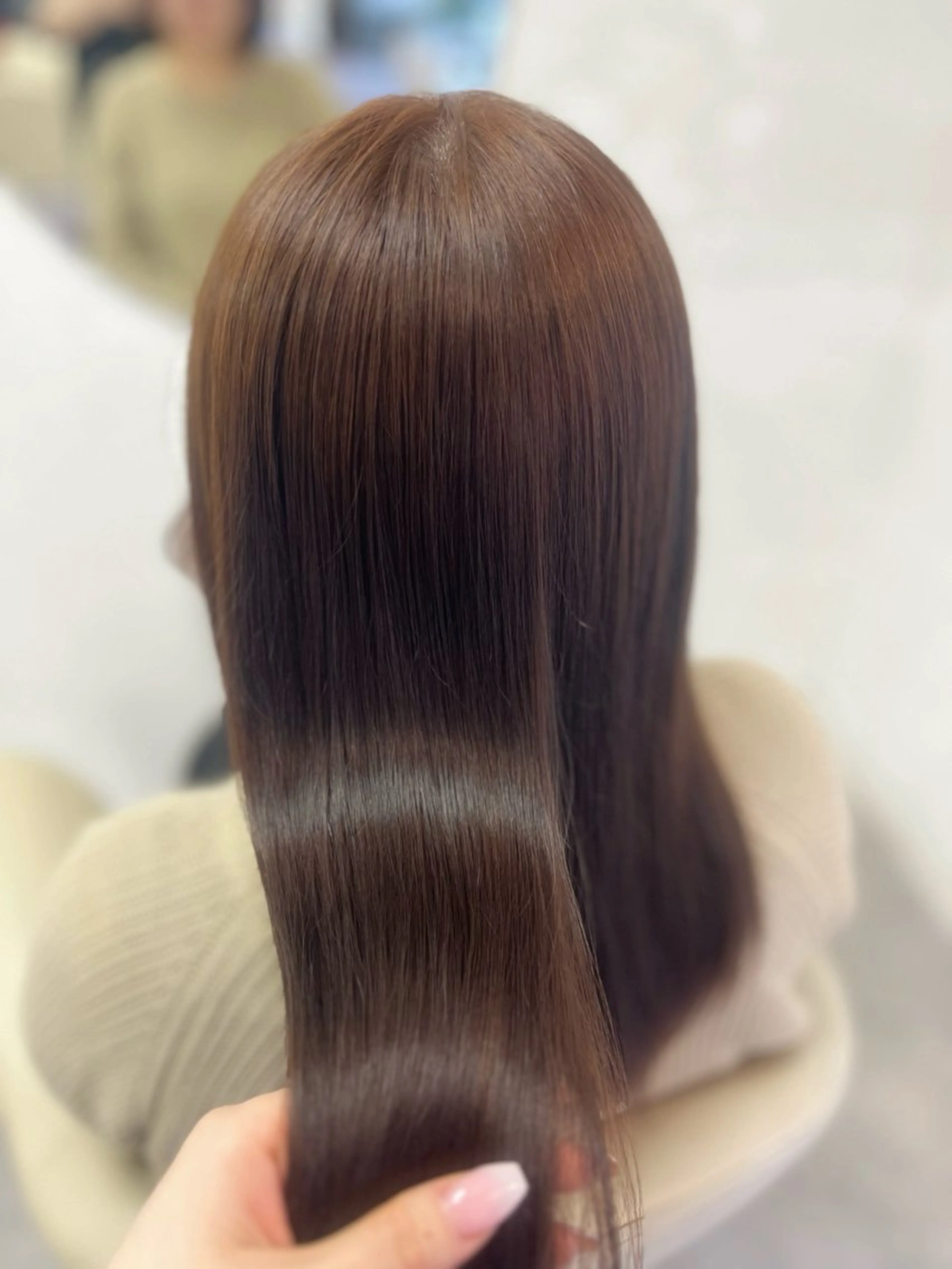 セミロング カラー ベージュカラー オレンジ オレンジベージュ ヘアカラー トリートメント SiLO / maoのヘアスタイル