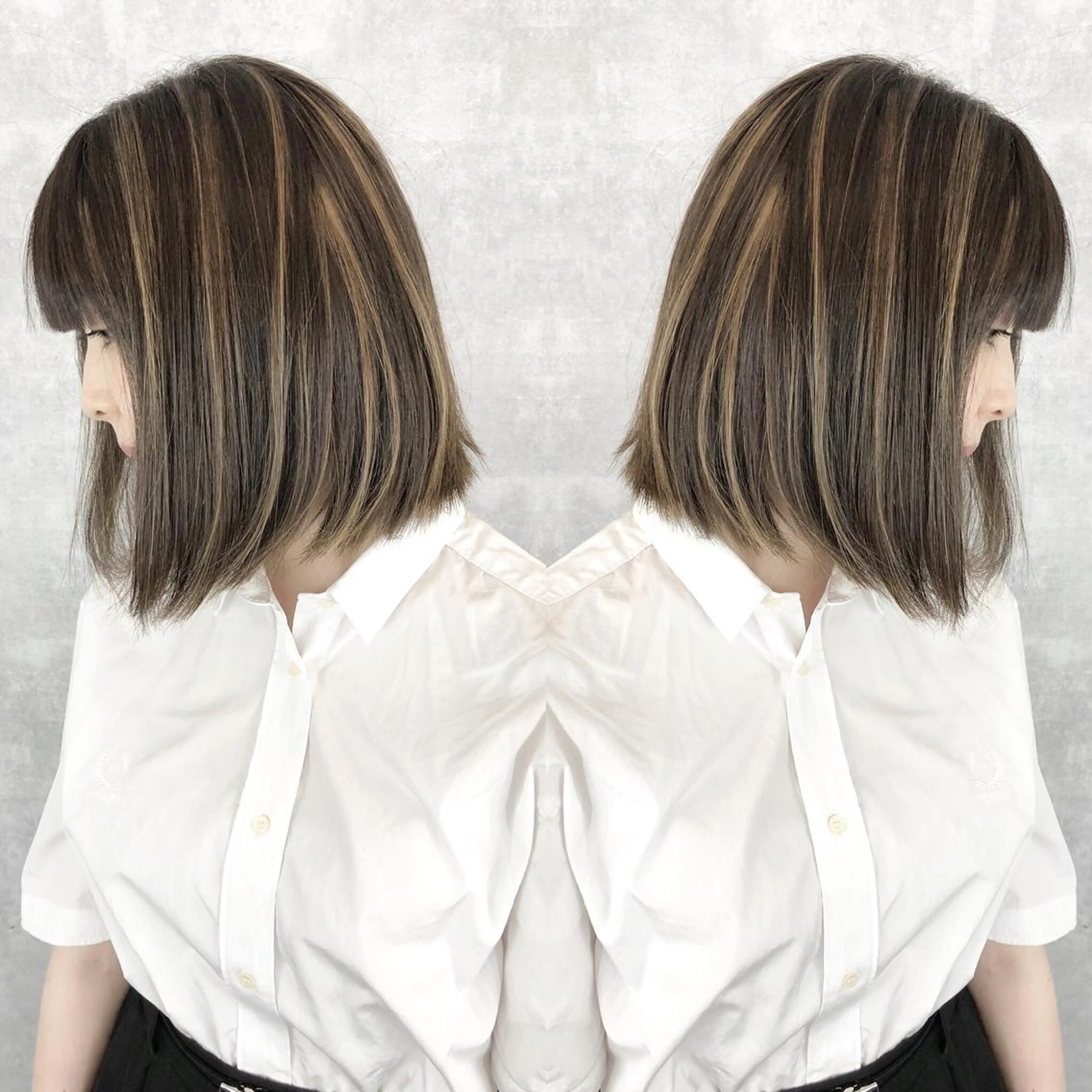 ショート カラー ハイライトカラー ハイライト レイヤーカット BLend 渋谷のヘアスタイル