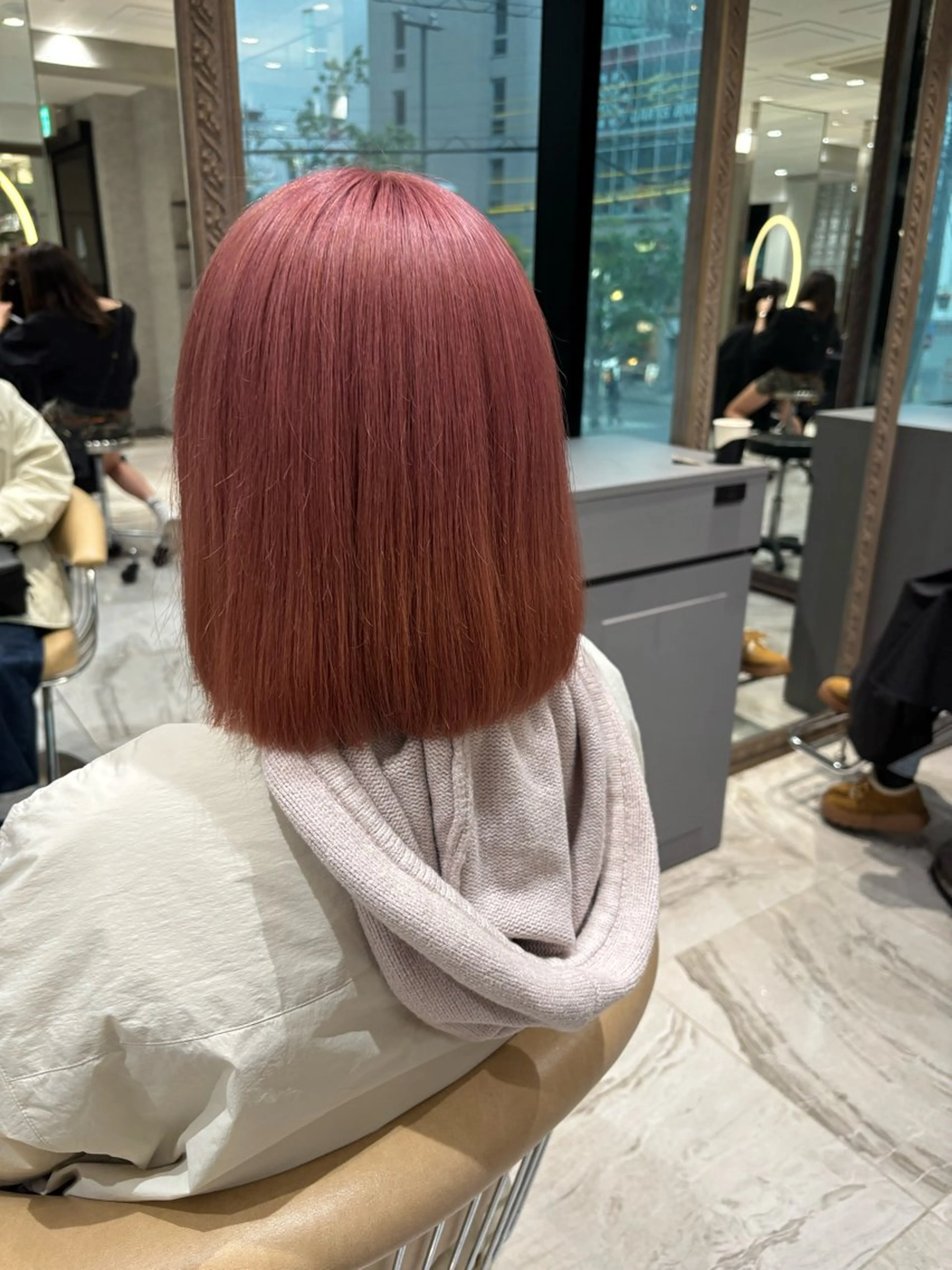 ミディアム カラー カット ヘアカラー トリートメント 透明感カラー×ケア ブリーチTakeruのヘアスタイル