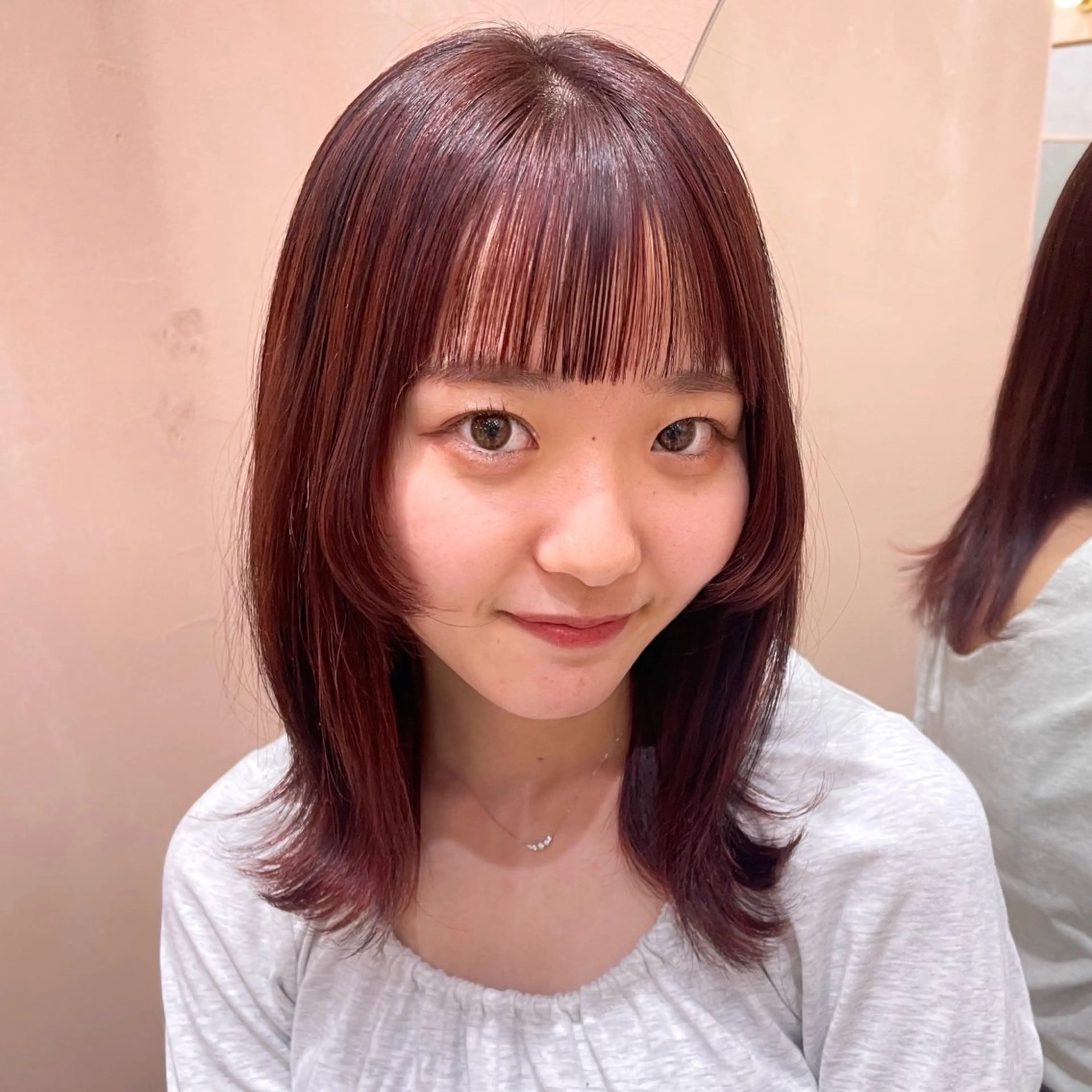 ミディアム カラー レイヤー/柔らか 透明感カラー/ゆきなのヘアスタイル