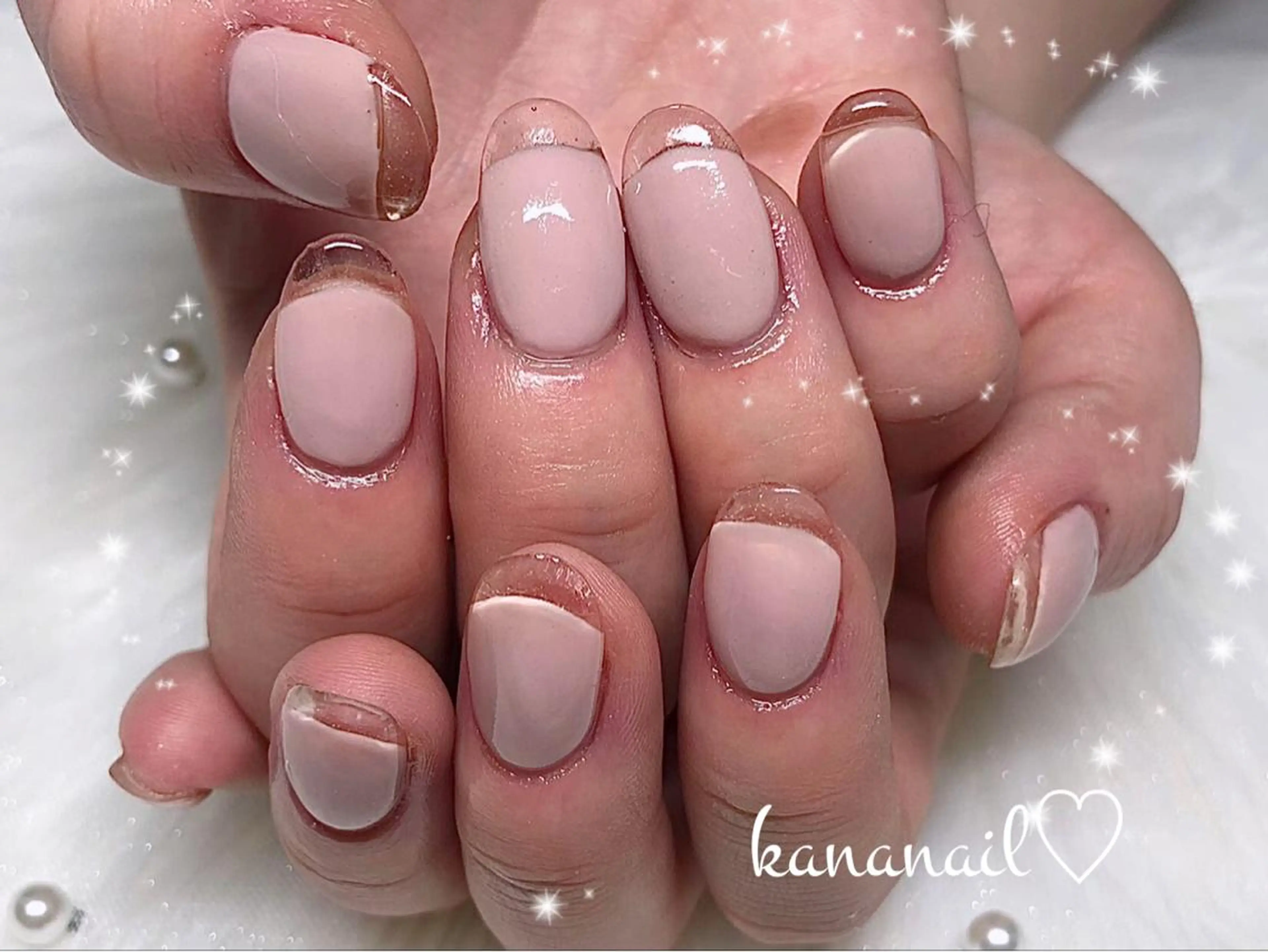 ネイル クリアネイル フレンチネイル kananail ♡のネイルデザイン