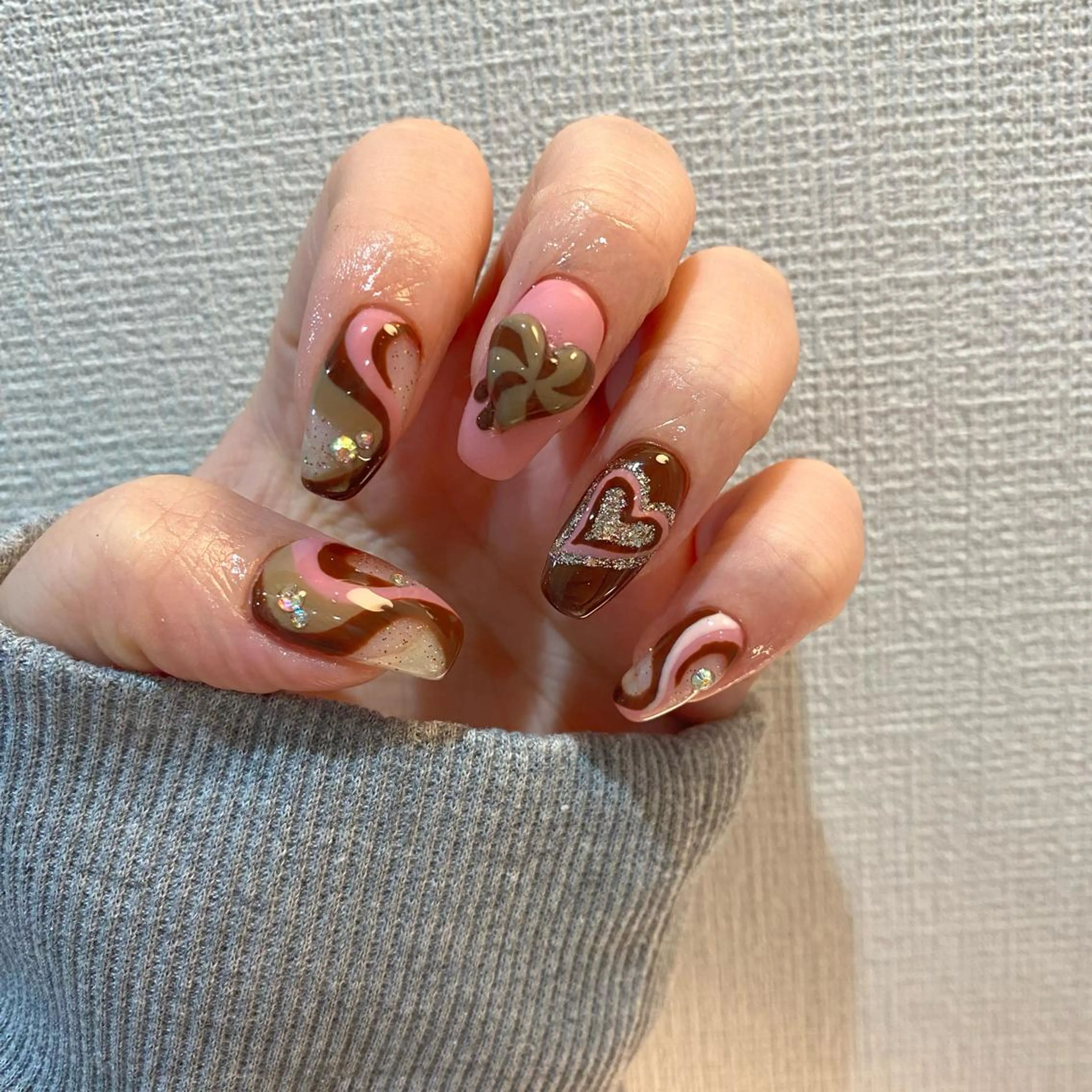 ネイル バレンタイン ☺︎ NOZOMI☺︎のネイルデザイン