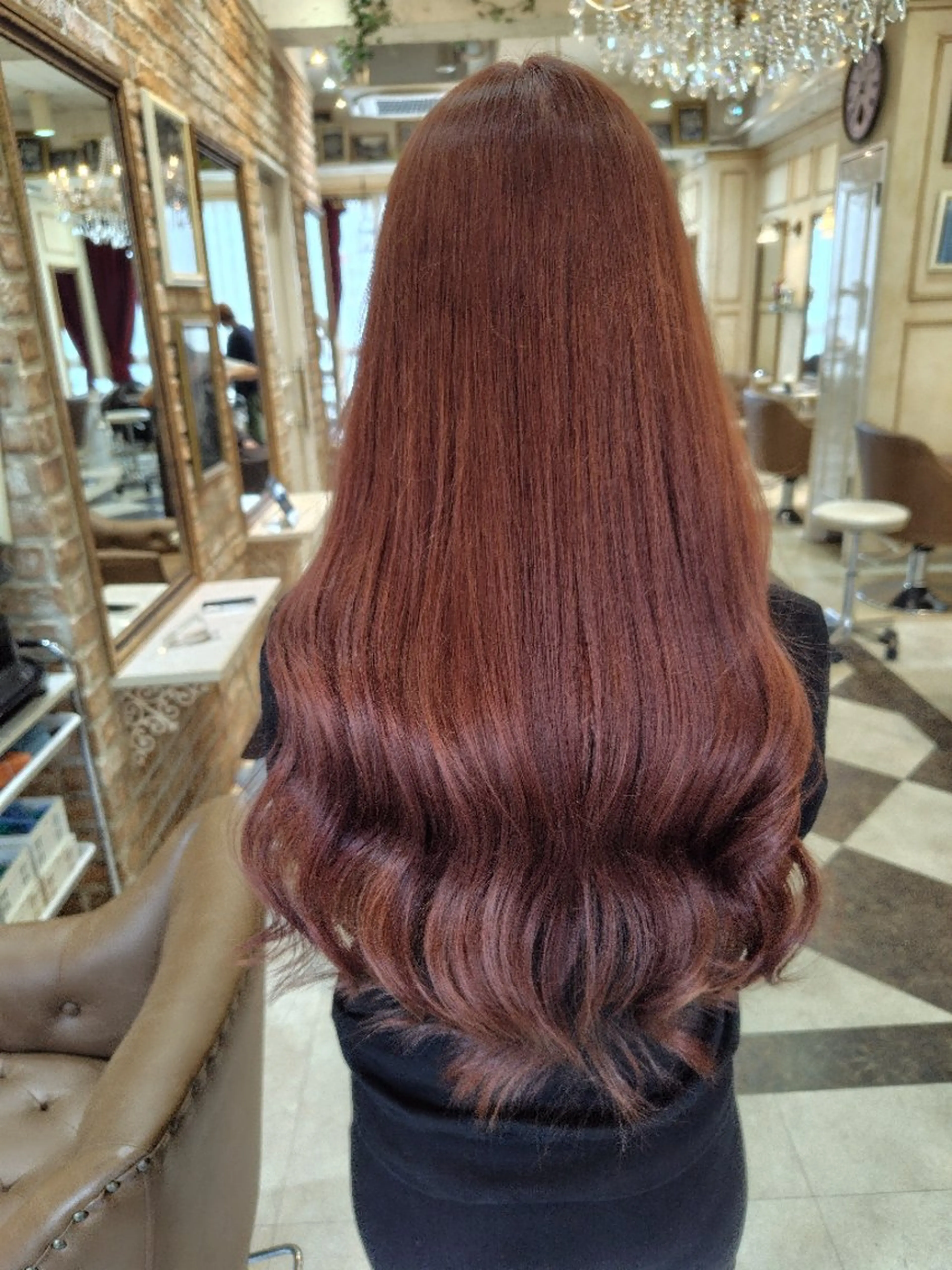 ロング カラー ブリーチ ブラウンカラー ケアブリーチ ダブルカラー ピンクカラー -Cream- クリーム町田店のヘアスタイル