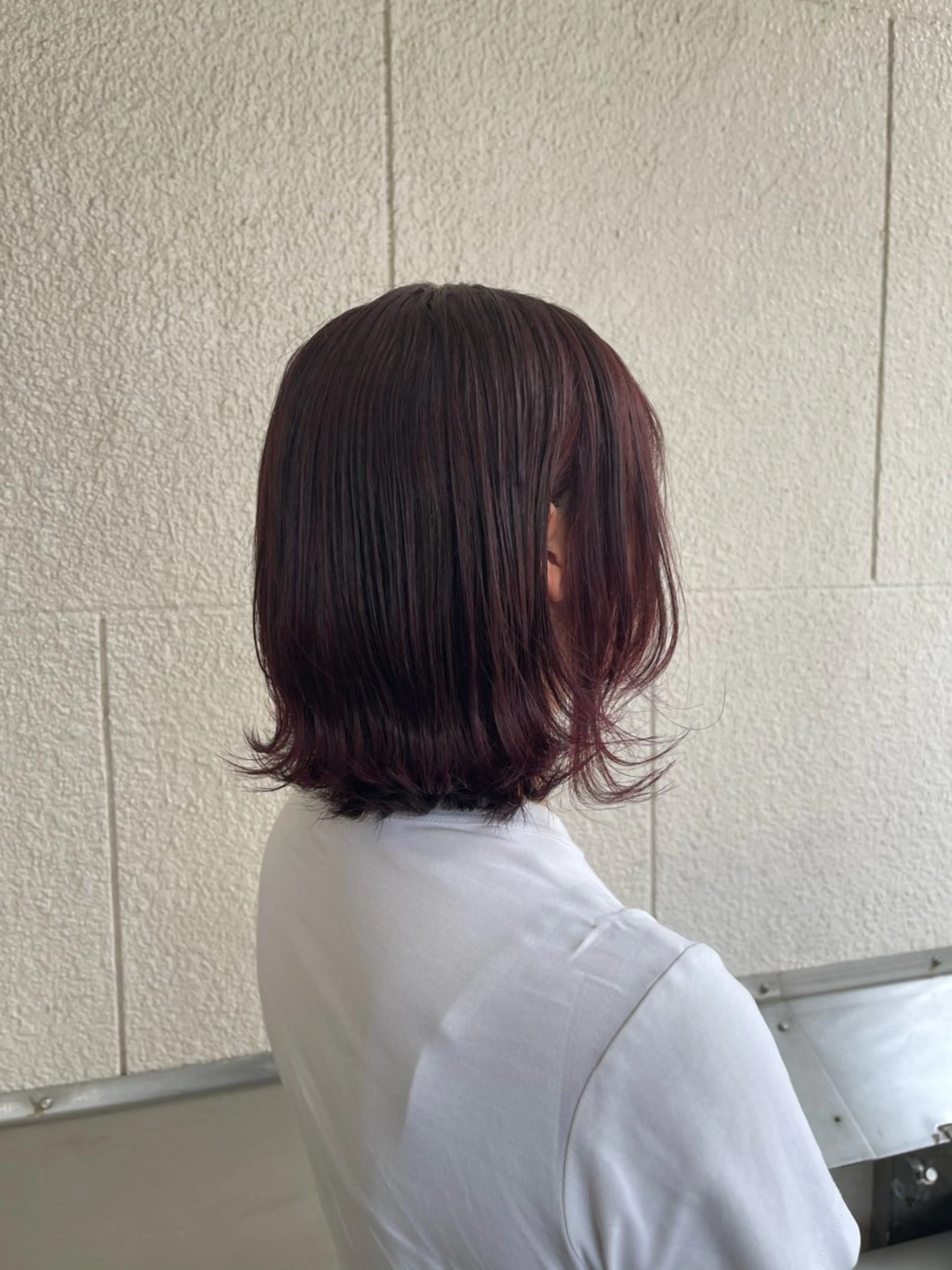 ミディアム ピンクブラウン 千代 夏輝のヘアスタイル