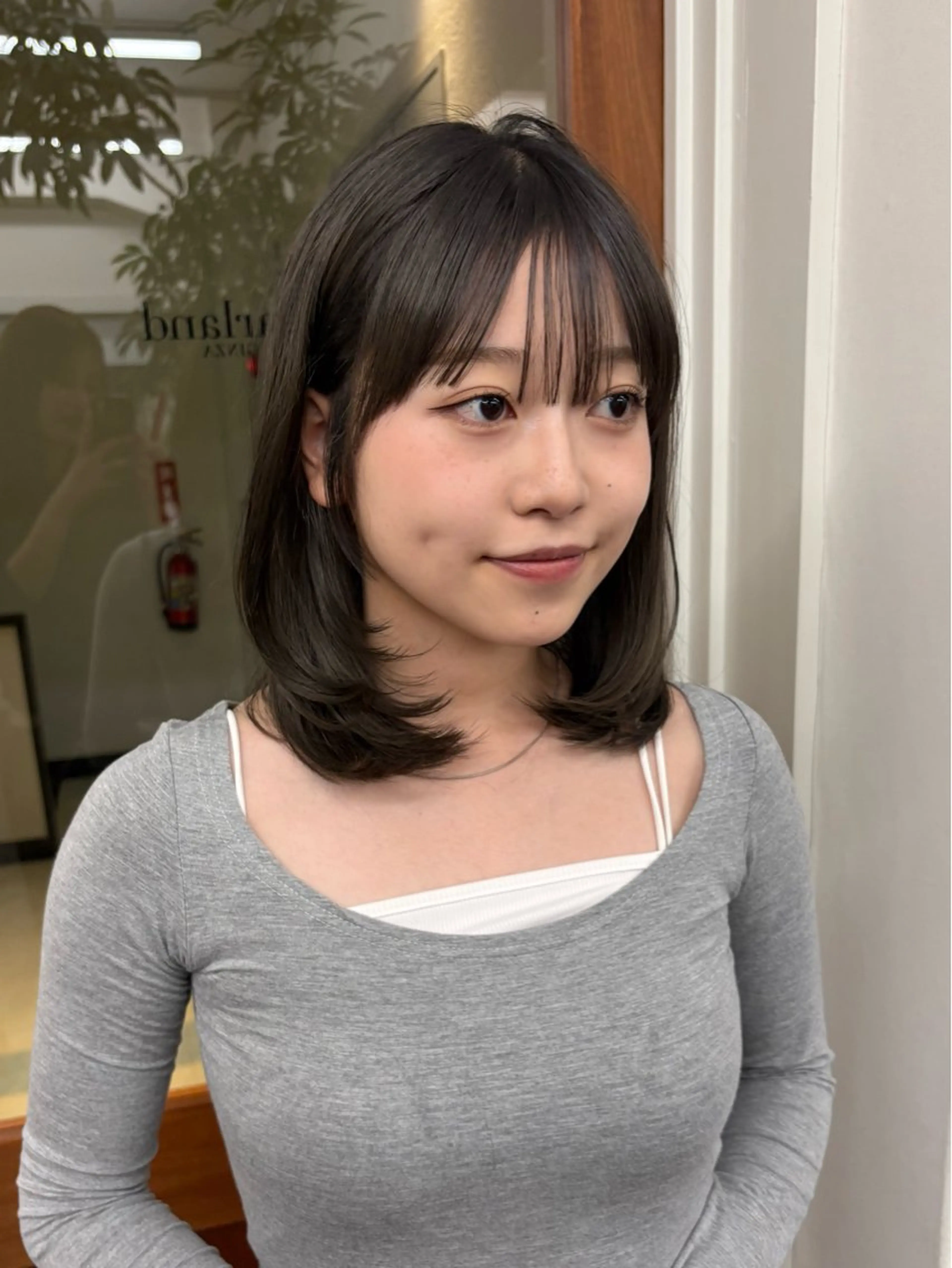 ミディアム カット ヘアカラー トリートメント レイヤー/顔周り/ 透明感/ののか💞のヘアスタイル