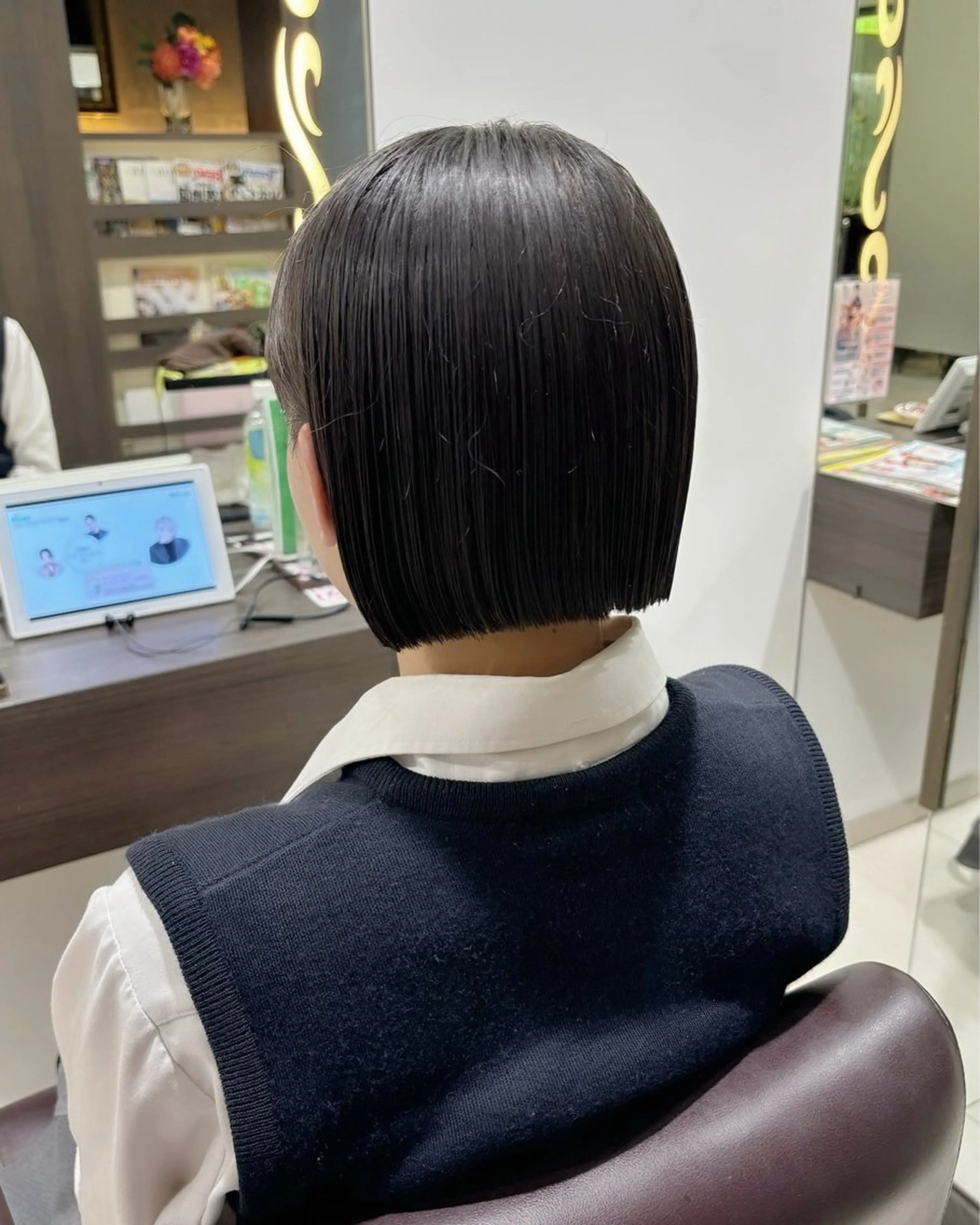 ショート ボブ カット ヘアカラー トリートメント ぷつっとボブ/ちゅる ピンク/mika☆のヘアスタイル