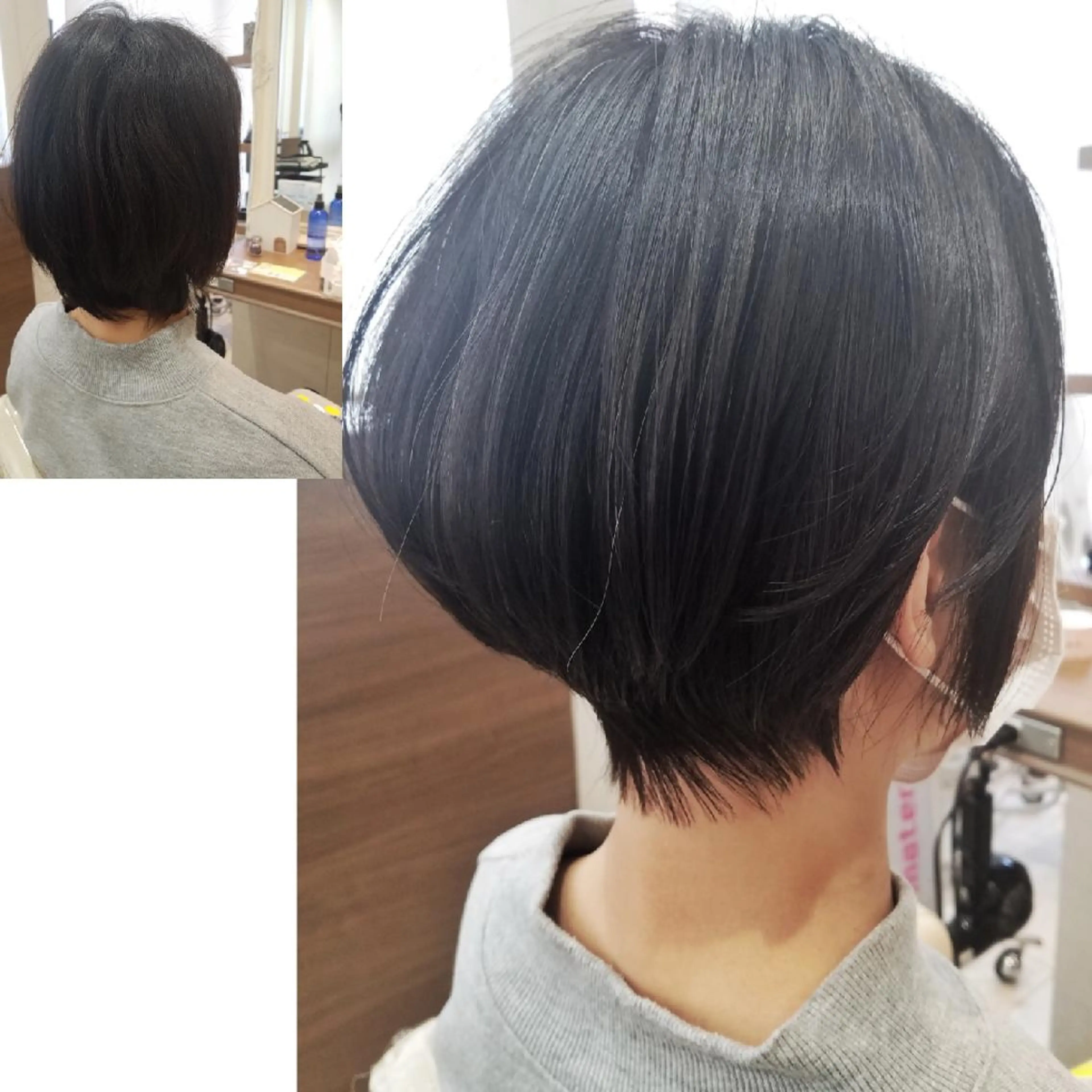 ショート ショートヘア 縮毛矯正 カット 縮毛矯正 村岡【店長】 【骨格矯正ショート】のヘアスタイル