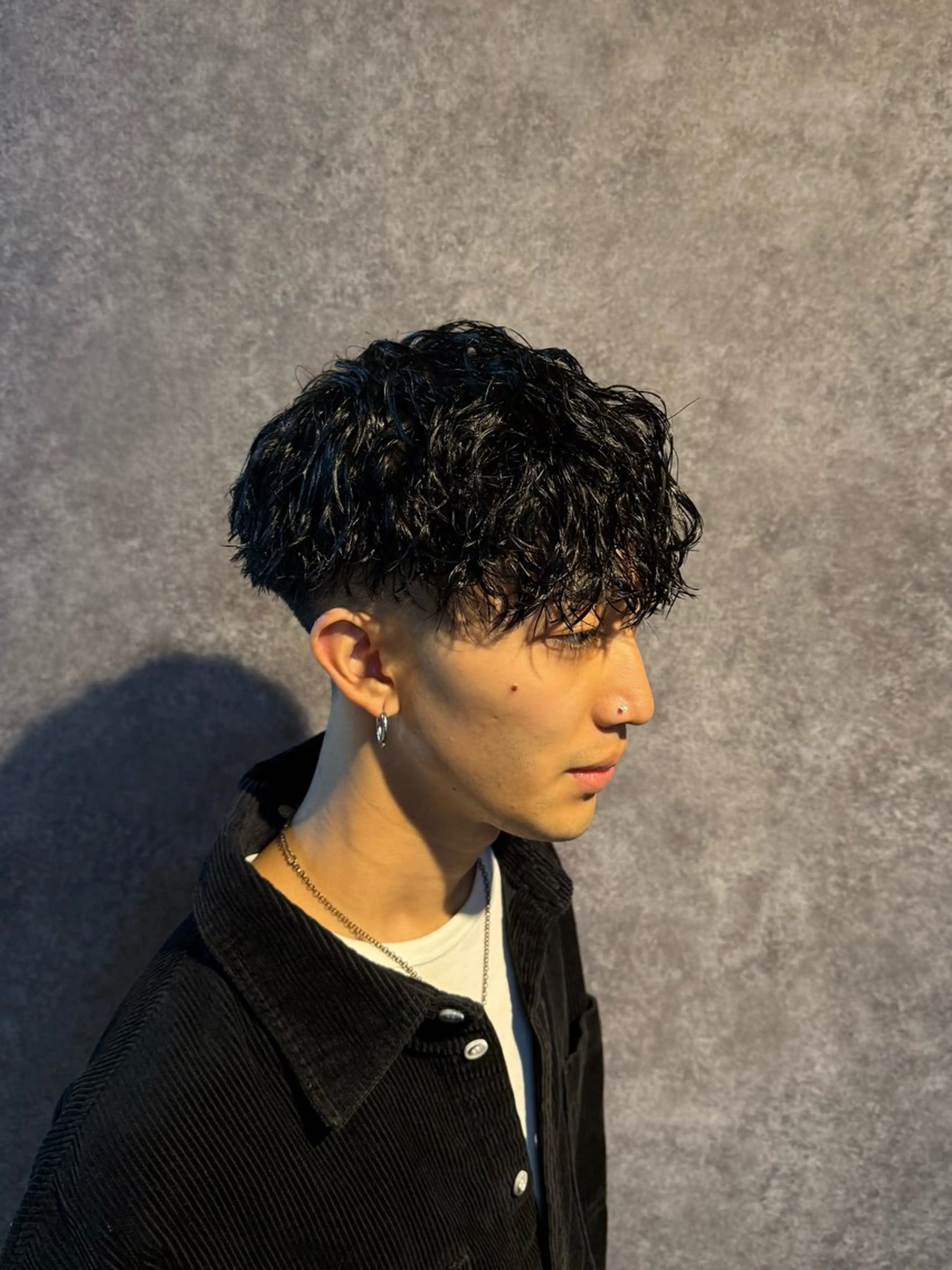 パーマ メンズ フェードカット メンズパーマ カット パーマ メンズ特化/前橋/ エンドウ　ソラのヘアスタイル