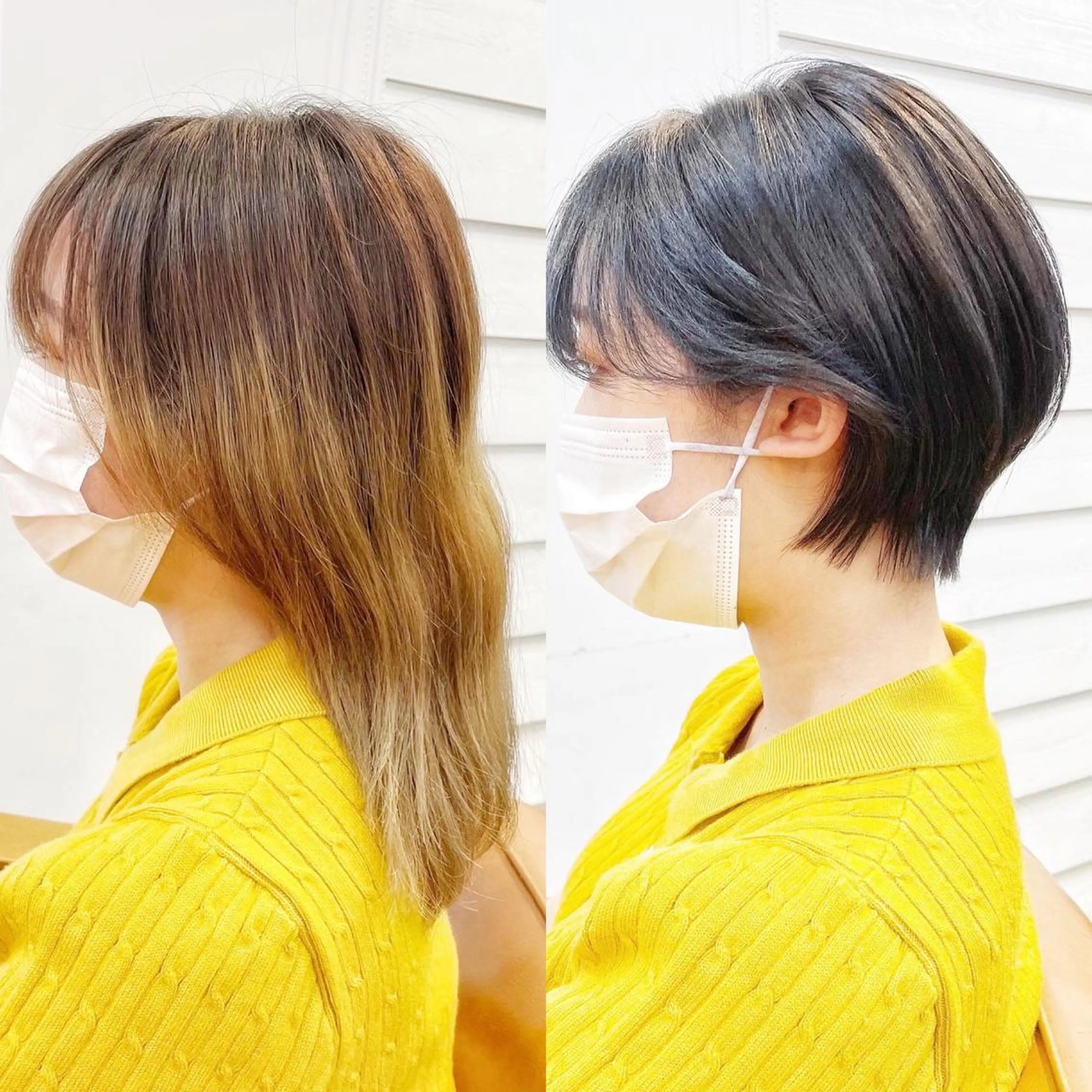 ショート カラー ショートレイヤー 丸みショート グラデーションカラー くびれヘア くせ毛 👑銀座ショート/ 絶壁補正/金子涼👑のヘアスタイル