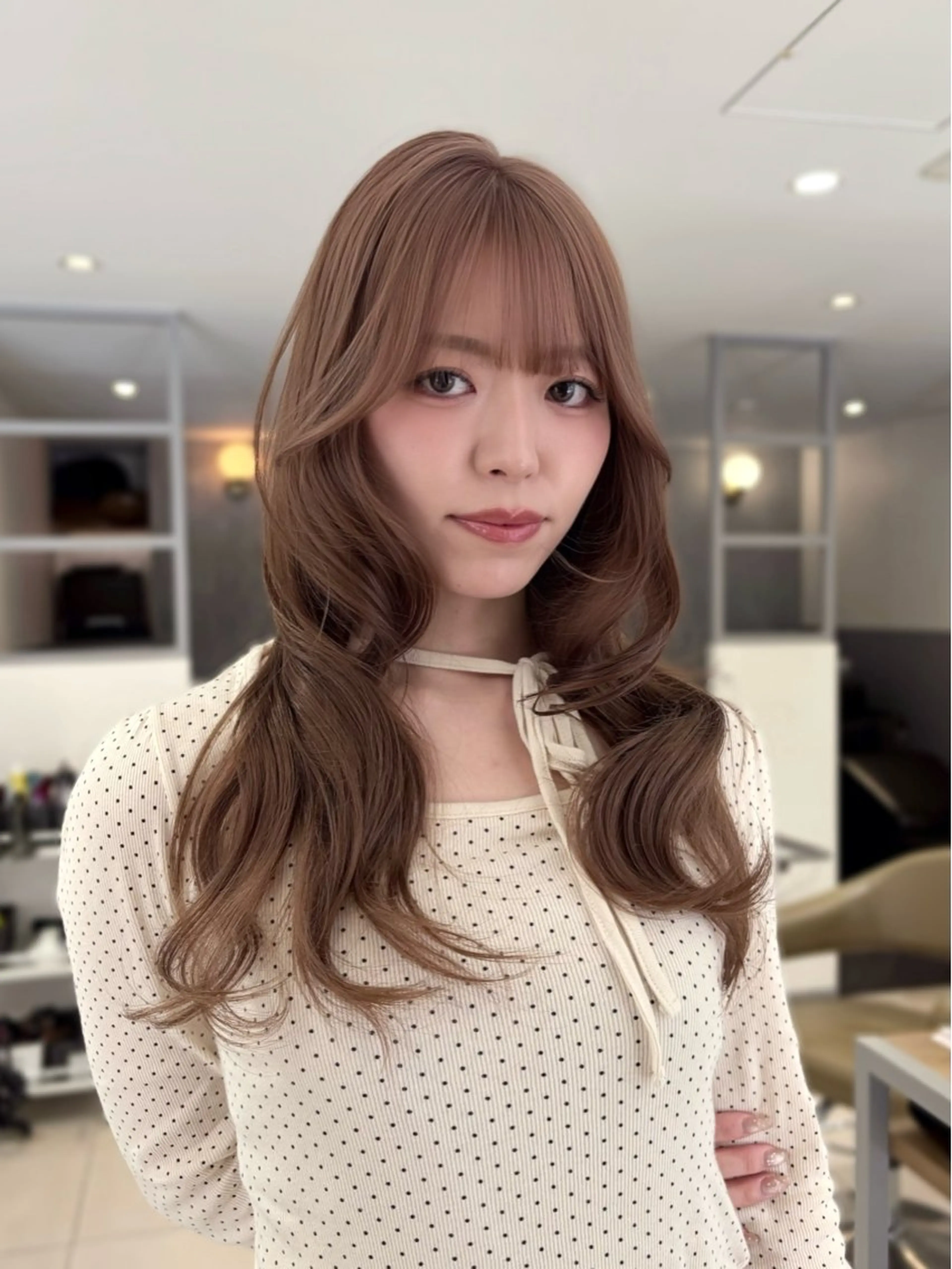 ロング ヘアカラー トリートメント 🎀LUNA🎀 レイヤーカット/艶髪のヘアスタイル