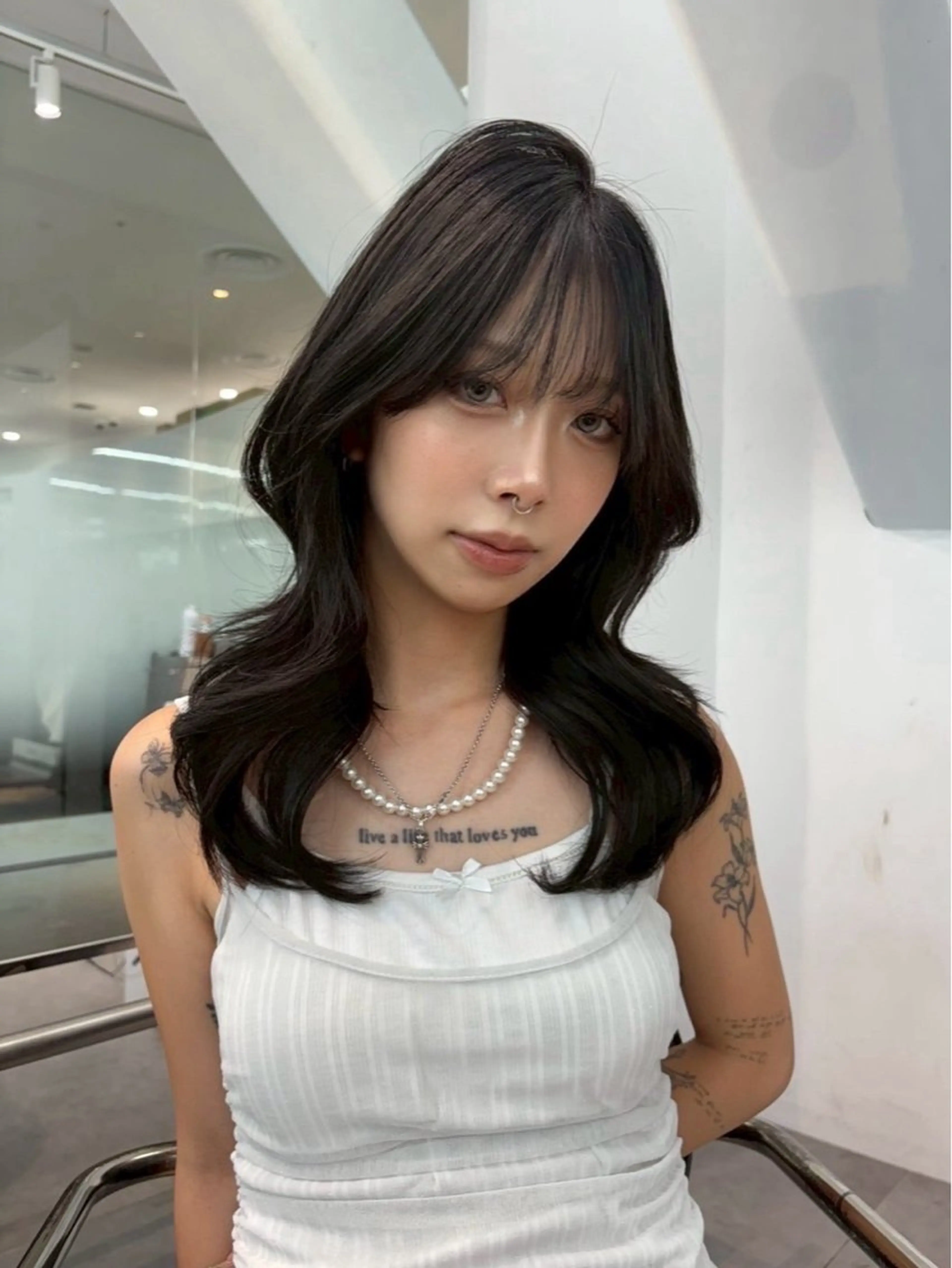 ロング ヘアカラー トリートメント ヘッドスパ 日吉／レイヤー／ 髪質改善／iatoのヘアスタイル