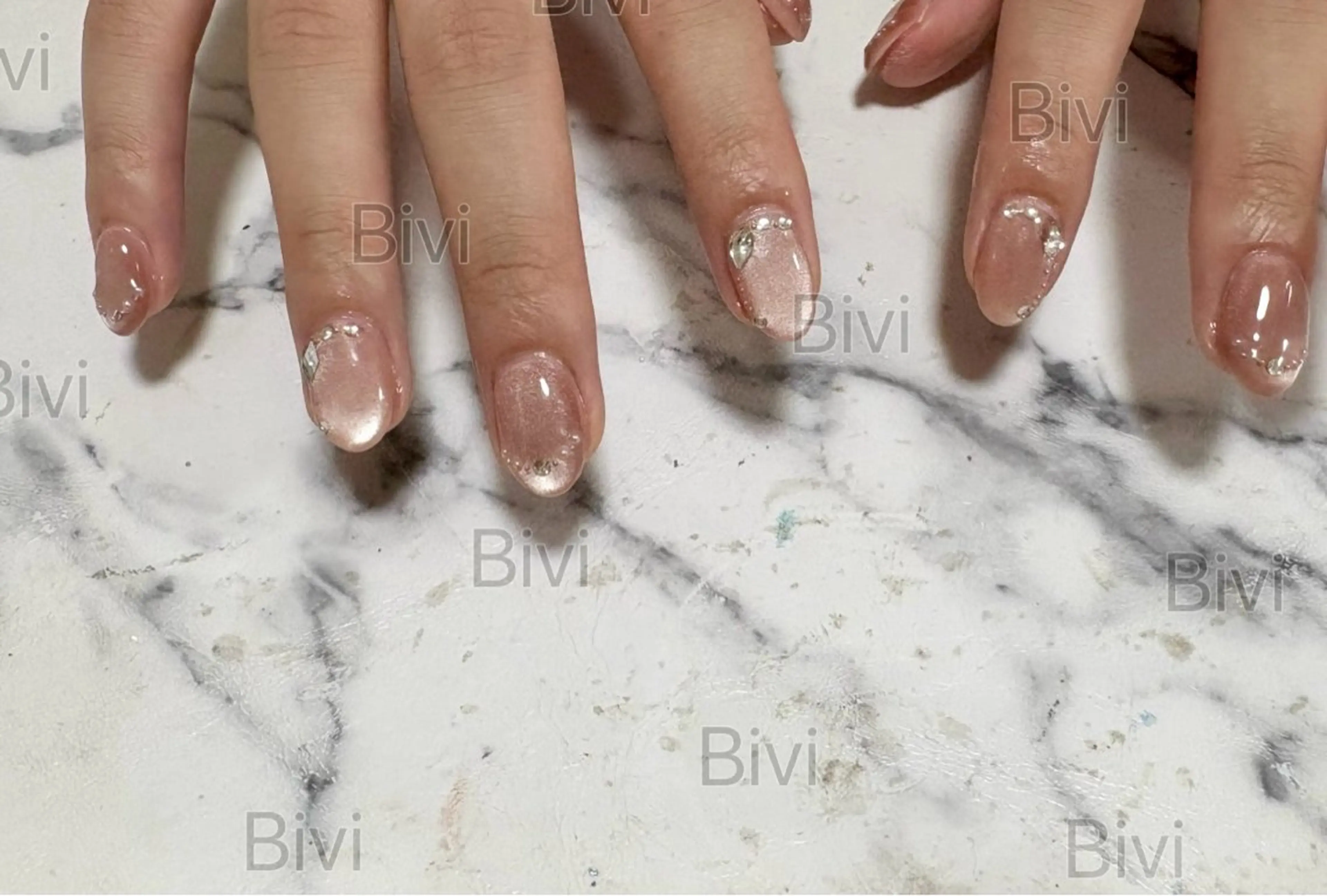 ネイル ハンドネイル ハンドケア ♡Bivi♡自爪に 優しいネイルサロンのネイルデザイン