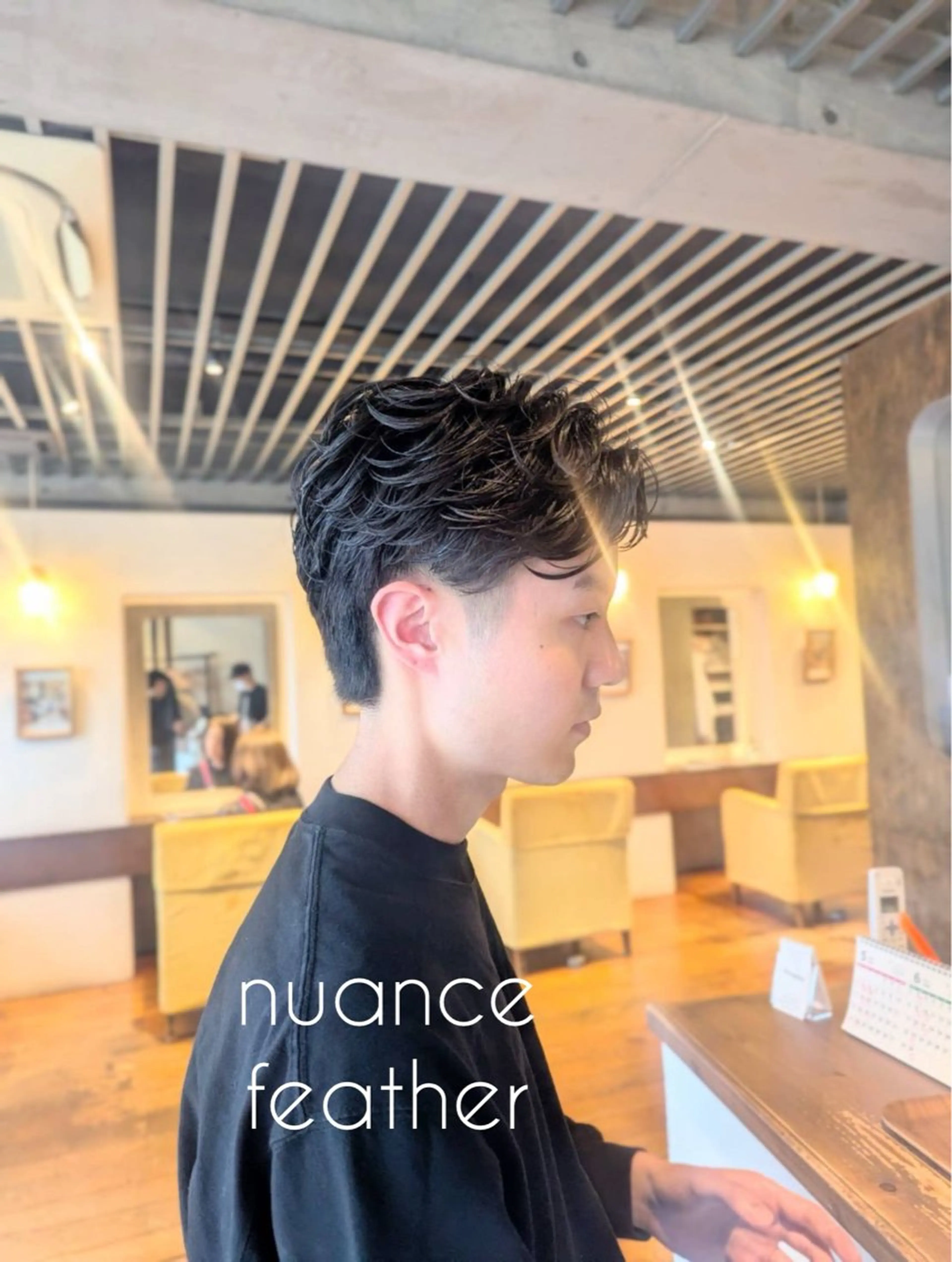 パーマ メンズ フェザーパーマ メンズパーマ カット パーマ suka  hair所属・メンズパーマ/ タイチのヘアスタイル