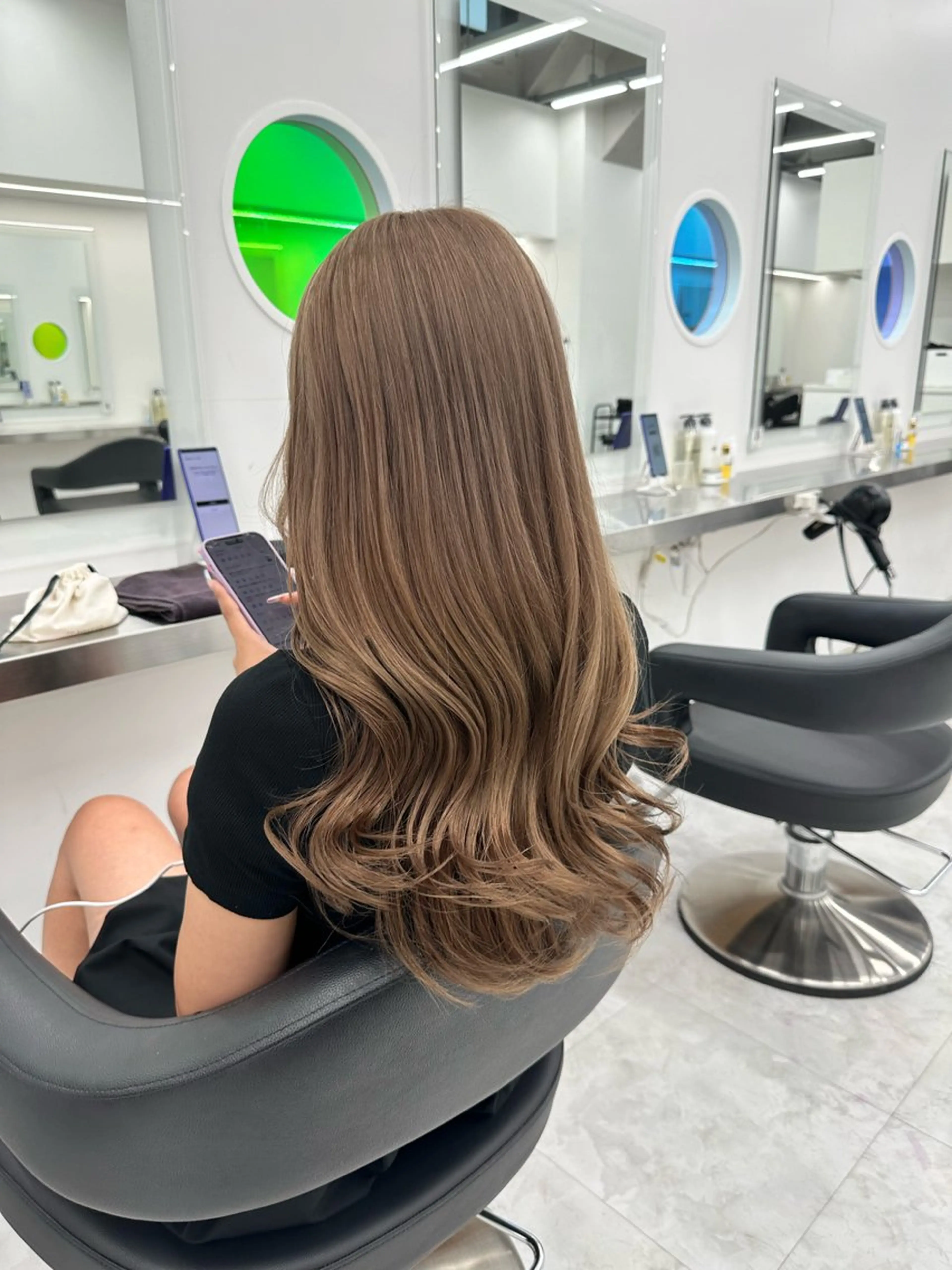 セミロング カラー ヘアカラー トリートメント ヘッドスパ ヘアセット 🤍ベージュ×艶髪 🤍Ryuta🤍のヘアスタイル